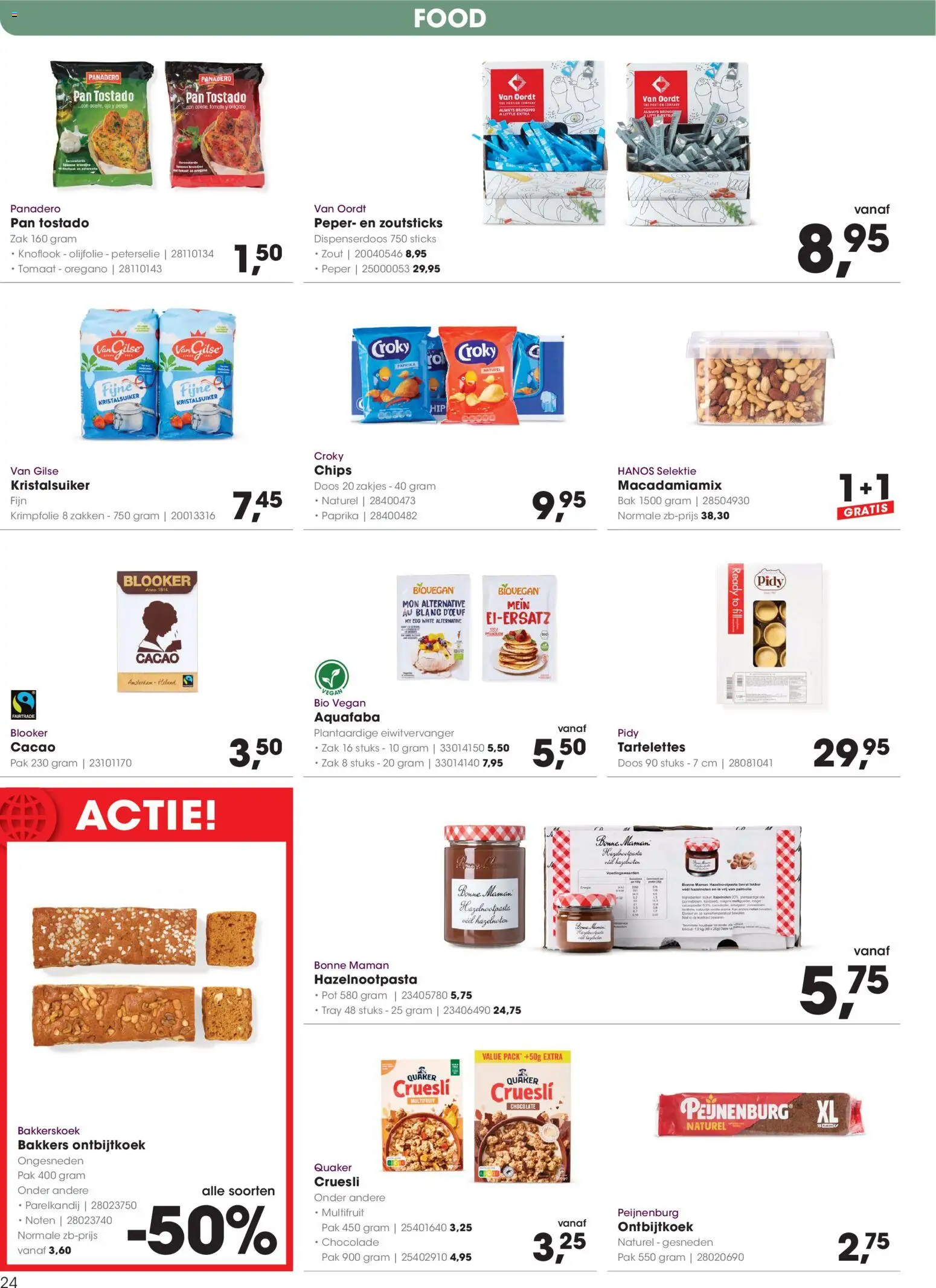 {H1} | Pagina: 24 | Producten: Chocolade, Pot, Noten, Kész piskótalap