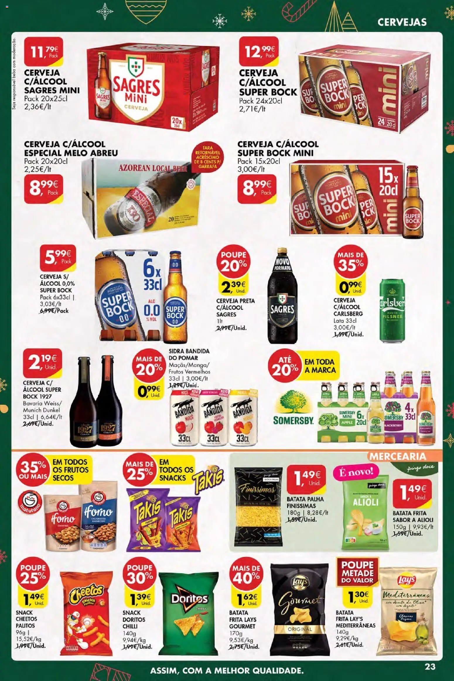 Pingo Doce Poupe Esta Semana Açores │ válido de 18.12.2025 | Página: 23 | Produtos: Batata, Batata frita, Maça, Somersby
