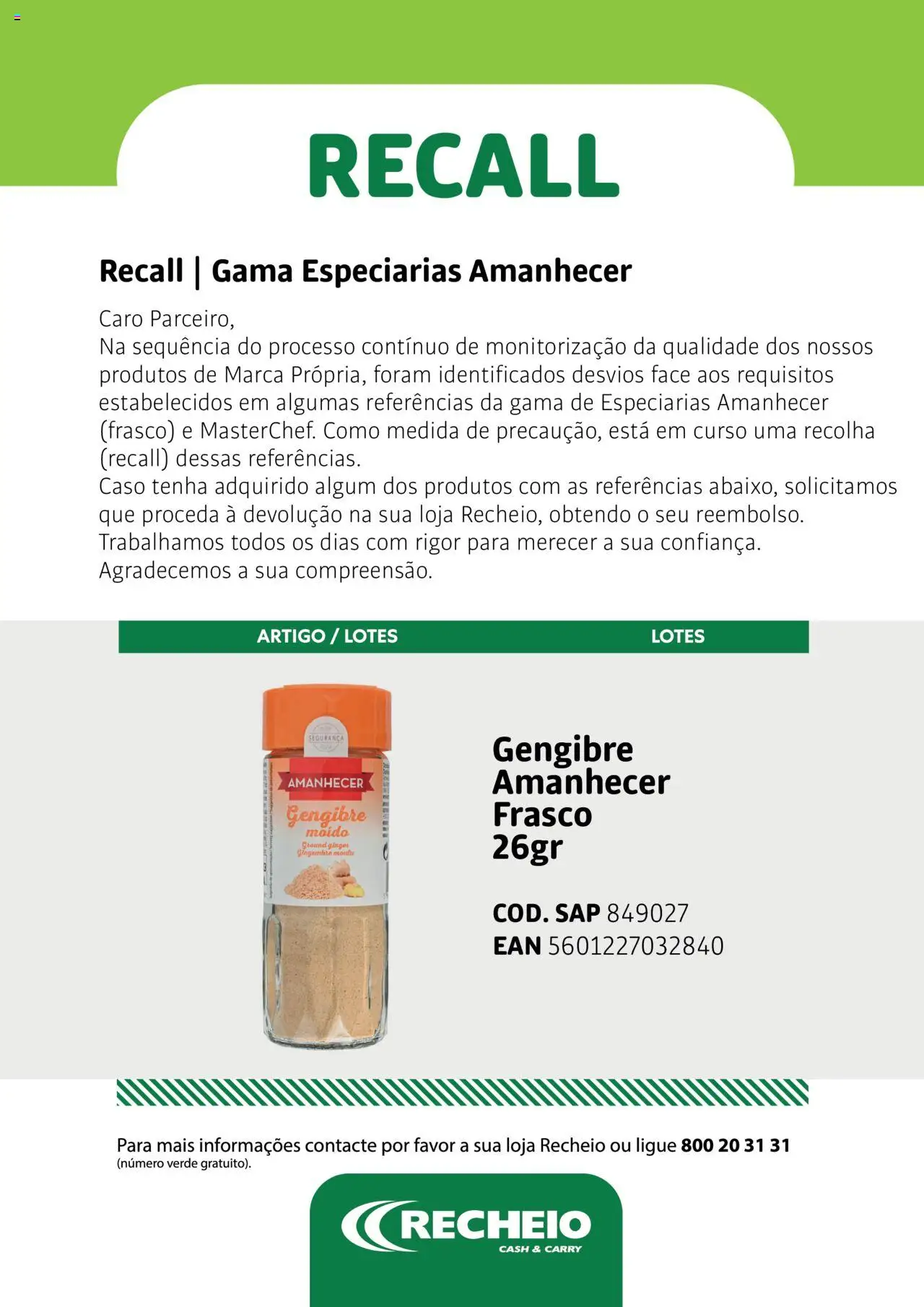 Recheio - Gamas Especiarias  │ válido de 30.07.2025 | Página: 13