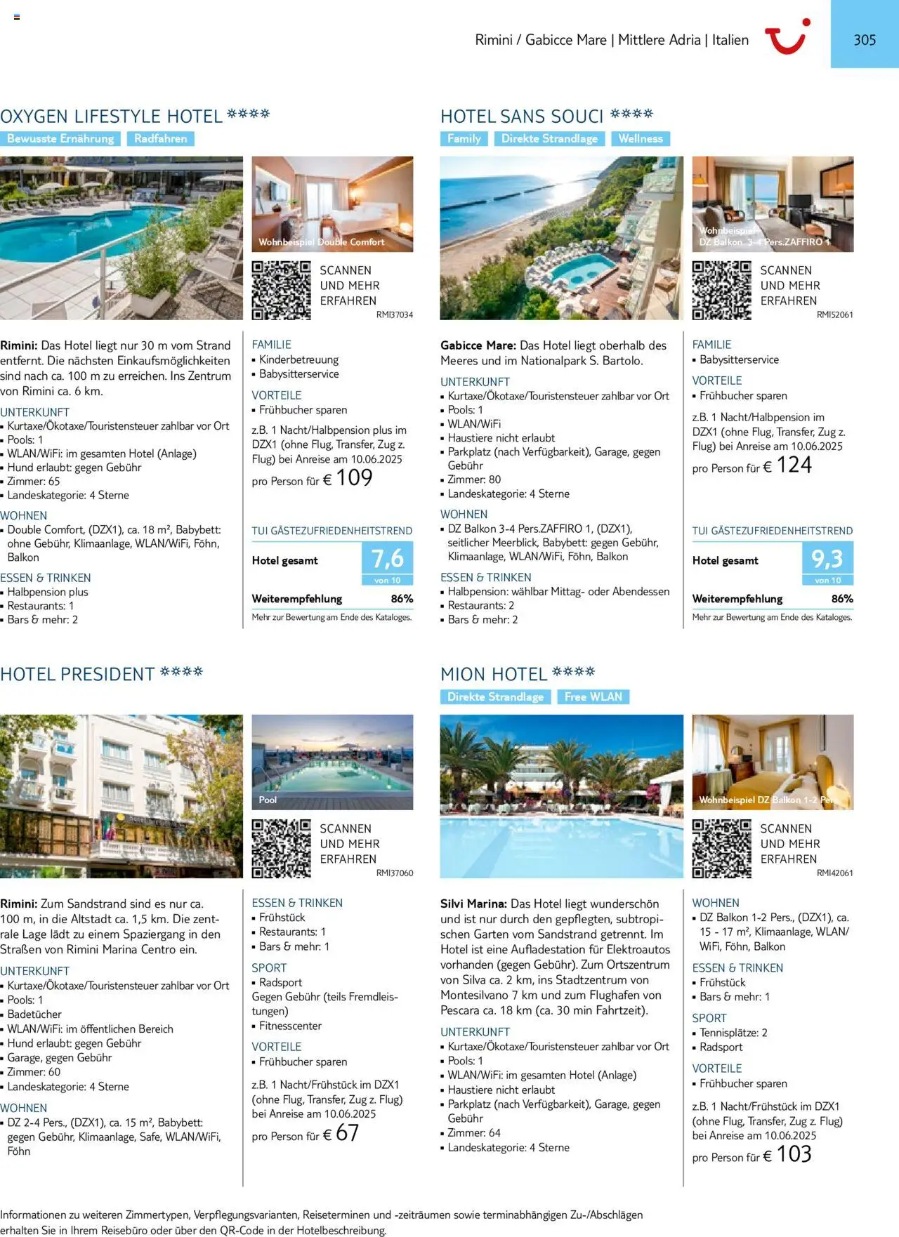 Aida - Urlaub mit eigener Anreise 2025/26 – gültig ab 01.11.2024 | Seite: 305 | Produkte: Babybett, Föhn