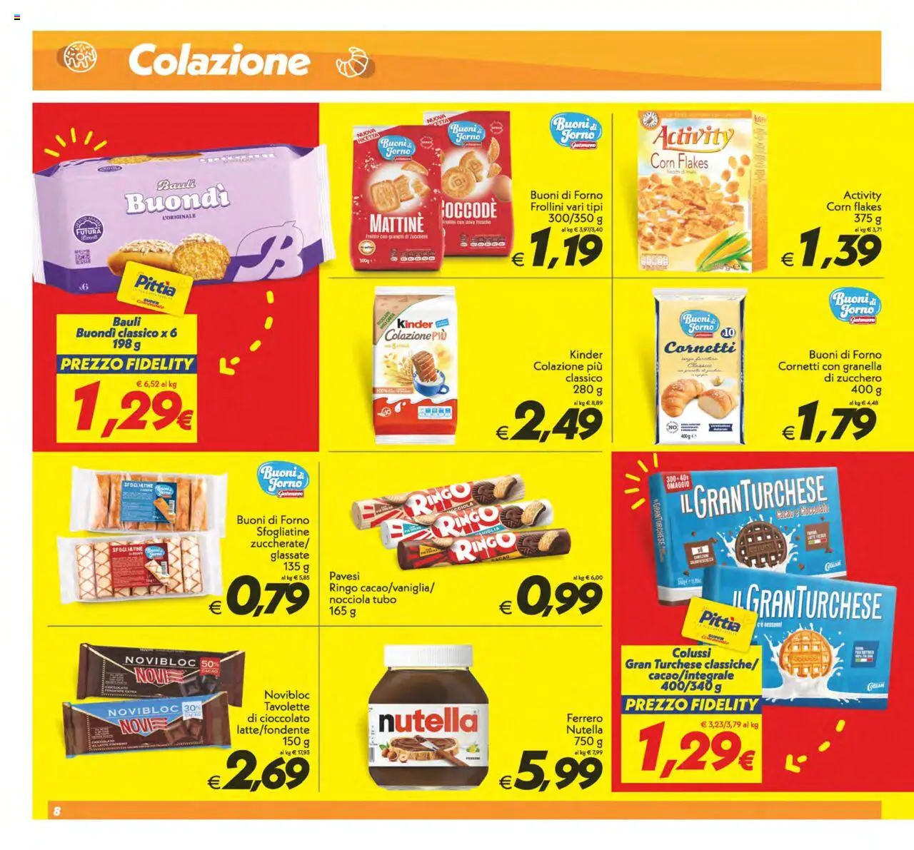Volantino SuperConveniente del 12.09.2025 | Pagina: 8 | Prodotti: Cioccolato, Cacao, Forno, Frollini