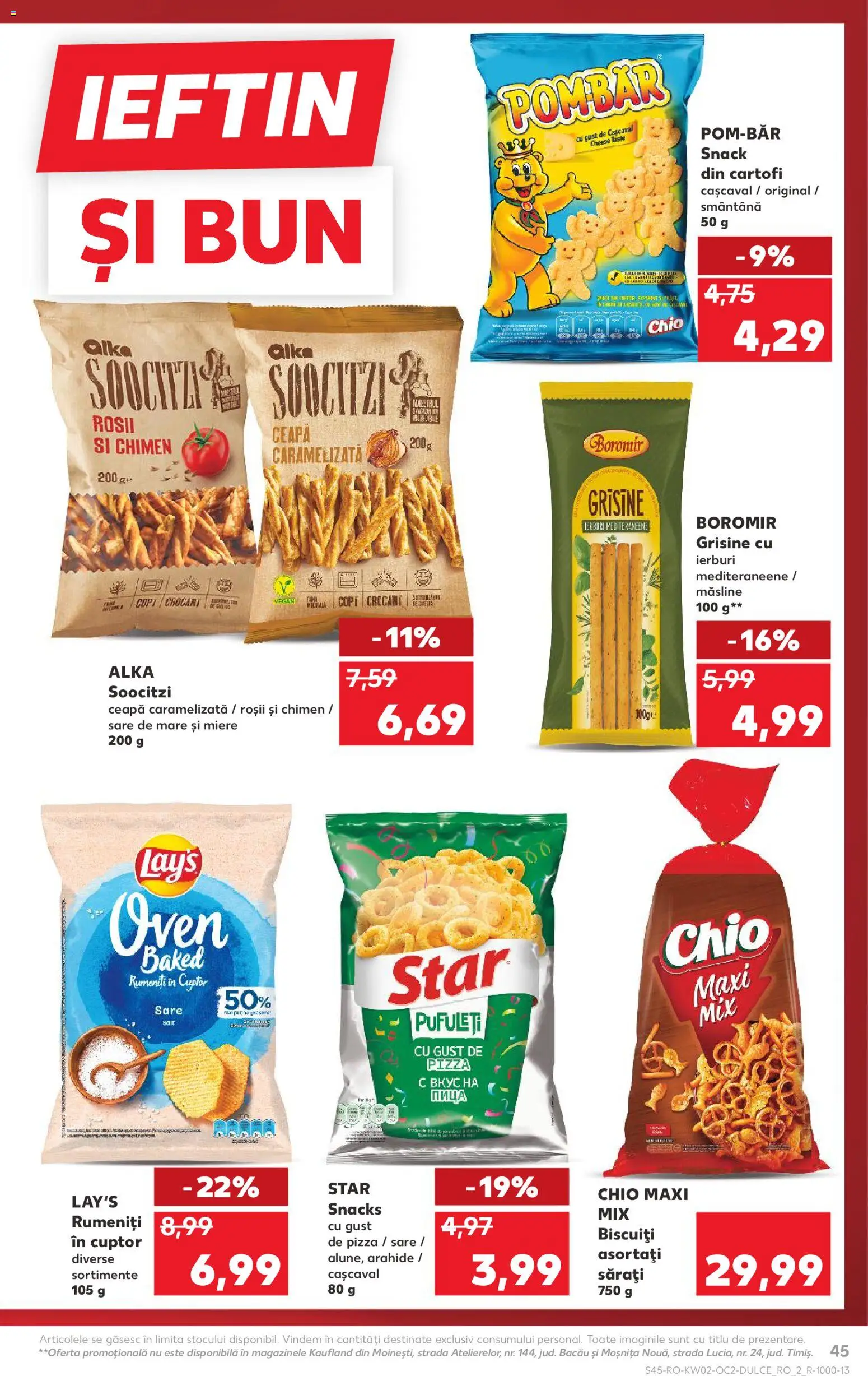 Noul catalog Kaufland – valabil de la 07.01.2026 | Pagină: 45 | Produse: Cuptor, Pufuleți, Roșii, Cartofi