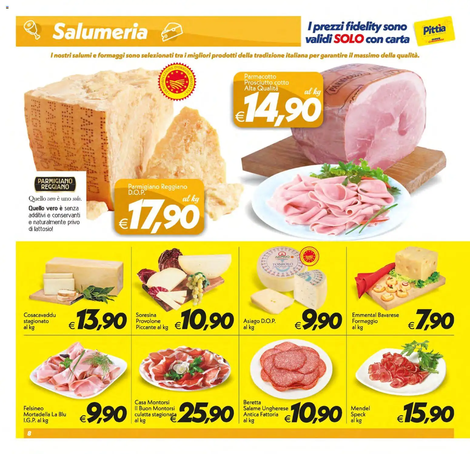 Volantino SuperConveniente del 05.01.2026 | Pagina: 8 | Prodotti: Mortadella, Parmigiano reggiano, Parmigiano, Emmental