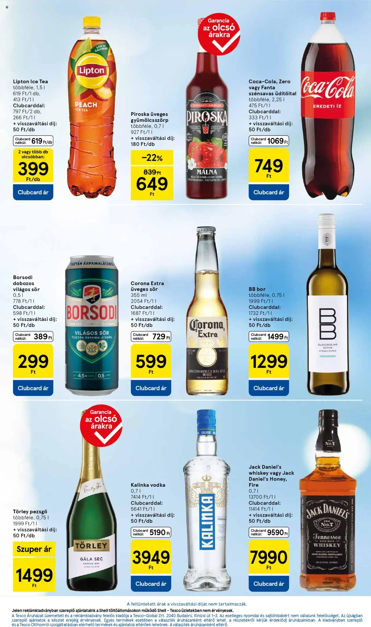 Tesco akciós ujság - amely érvényes a következő dátumtól: 02.10.2025 | Oldal: 5 | Termékek: Fanta, Törley pezsgő, Tea, Vodka