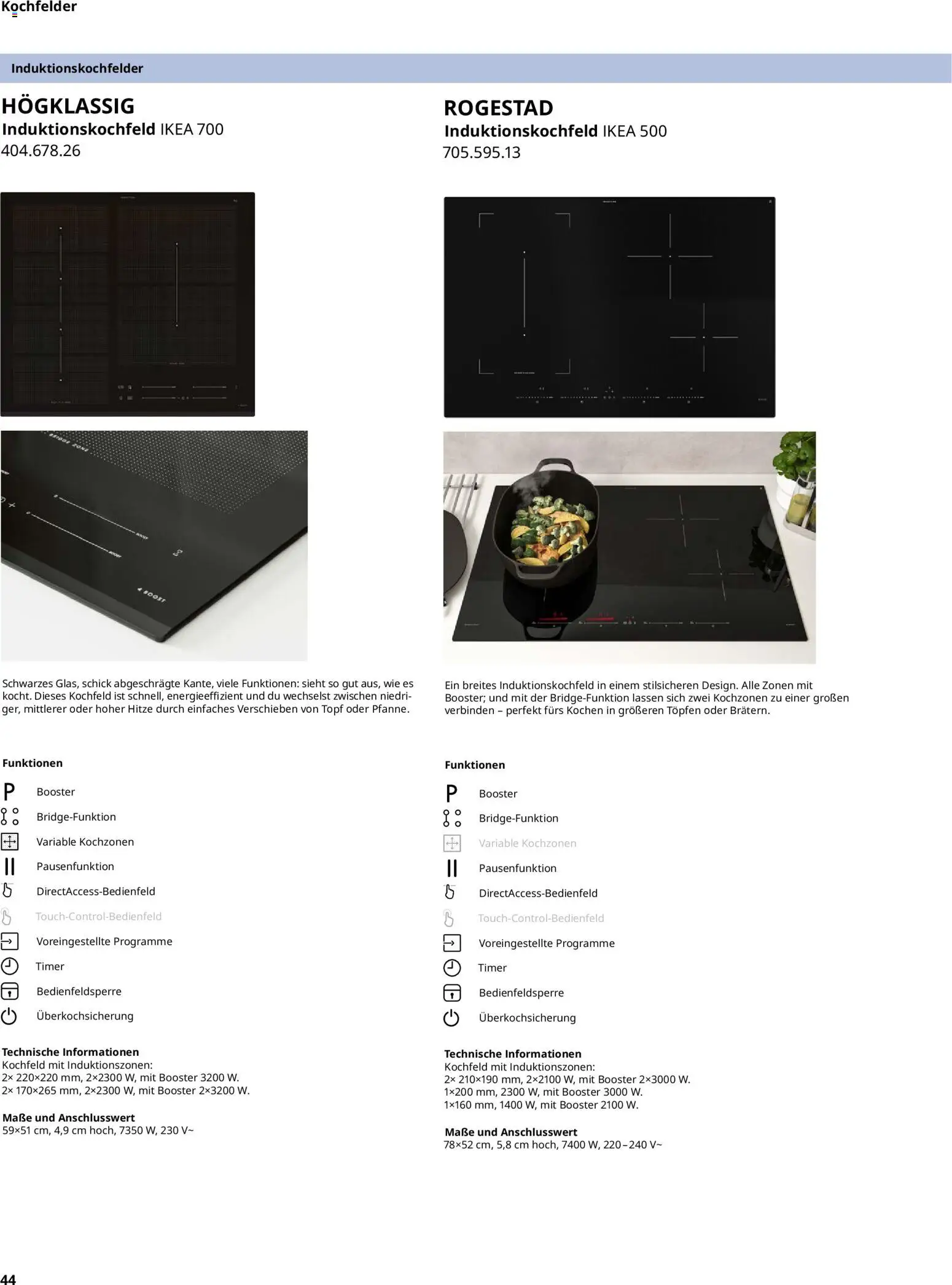 Ikea Elektrogeräte – gültig ab 02.01.2026 | Seite: 44 | Produkte: Kochfeld