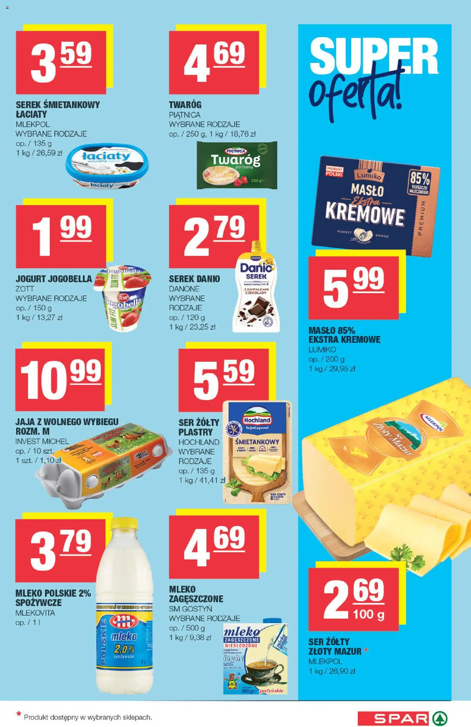 Spar Gazetka od 21.01.2026 | Strona: 3 | Produkty: Ser żółty, Mleko, Ser, Jogurt