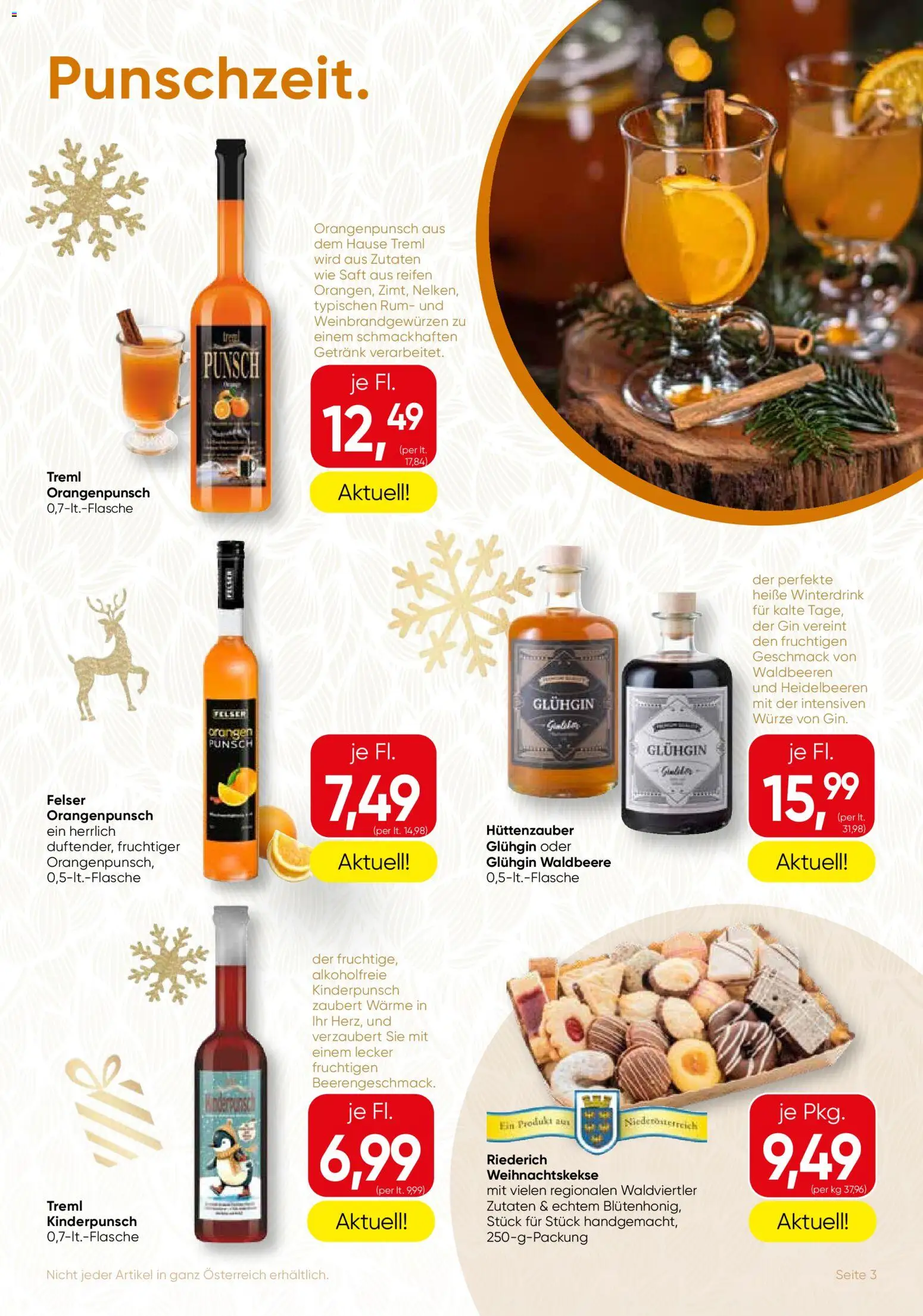 SPAR Gourmet Flugblatt gültig ab 04.12.2025 | Seite: 3 | Produkte: Gin, Saft, Orangen