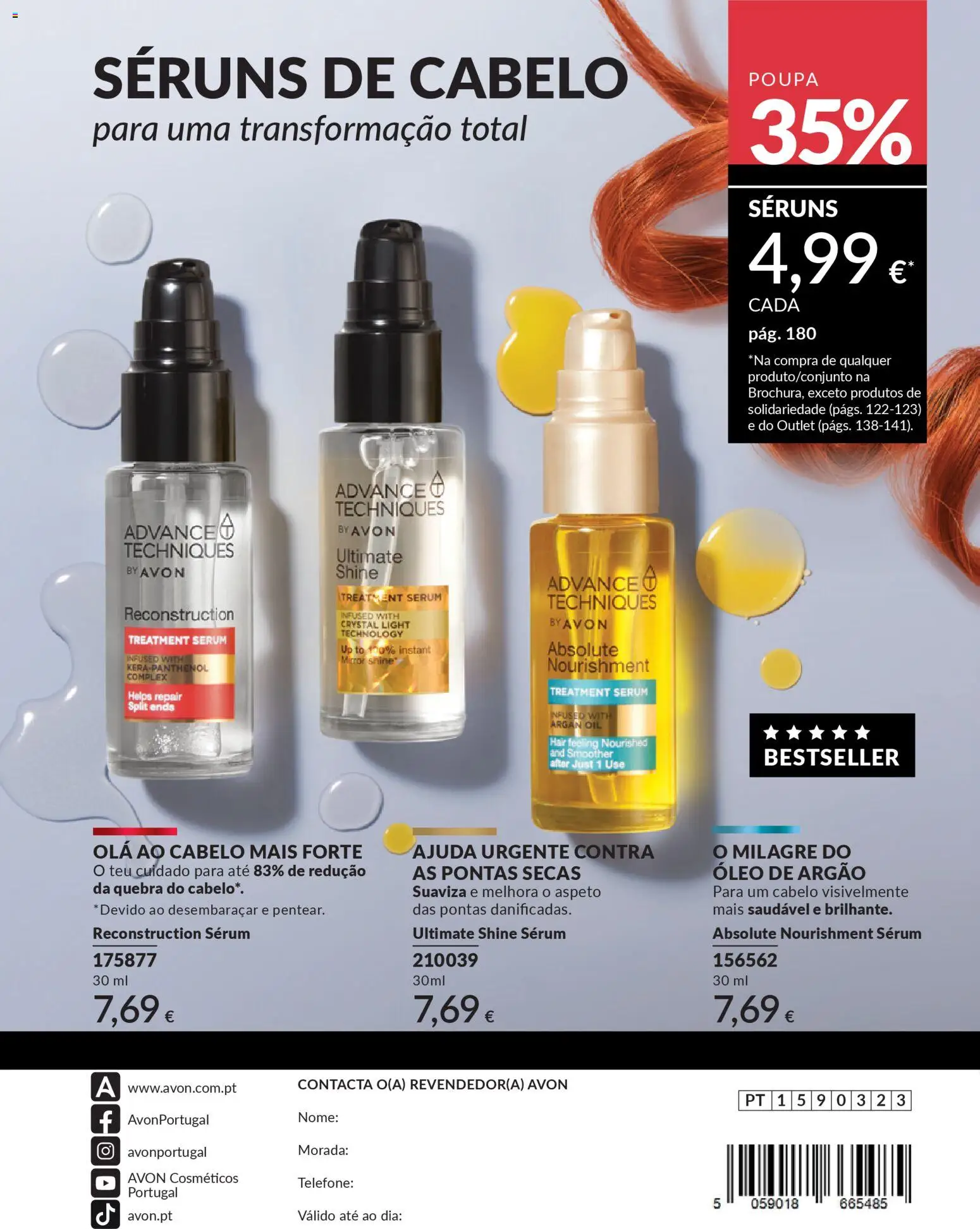 Catálogo Avon Campanha 3 │ válido de 01.03.2026 | Página: 206 | Produtos: Telefone, Sérum, Óleo