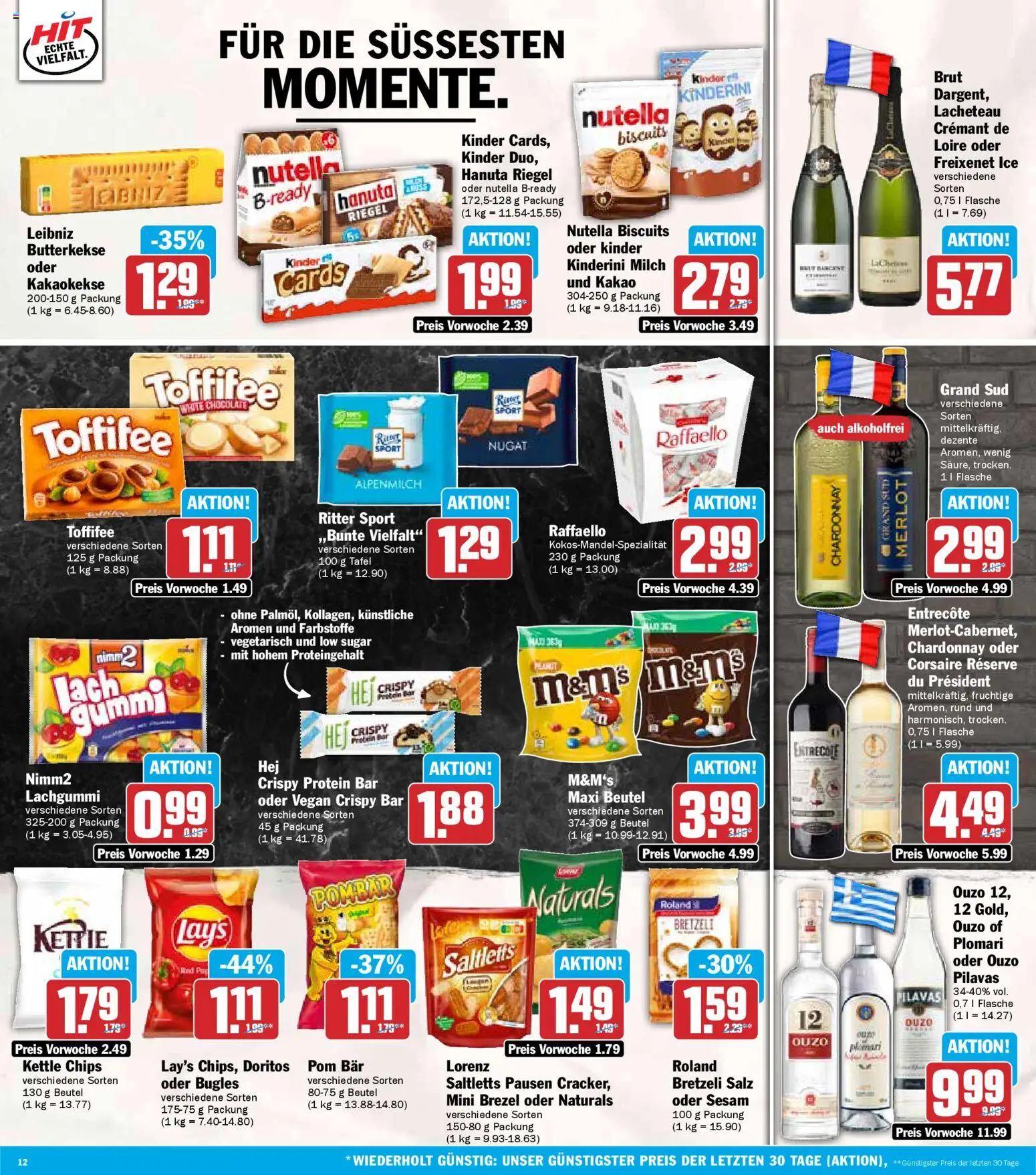 HIT Prospekt 	 – gültig ab 05.01.2026 | Seite: 12 | Produkte: Butterkekse, Toffifee, Grand sud, Chips