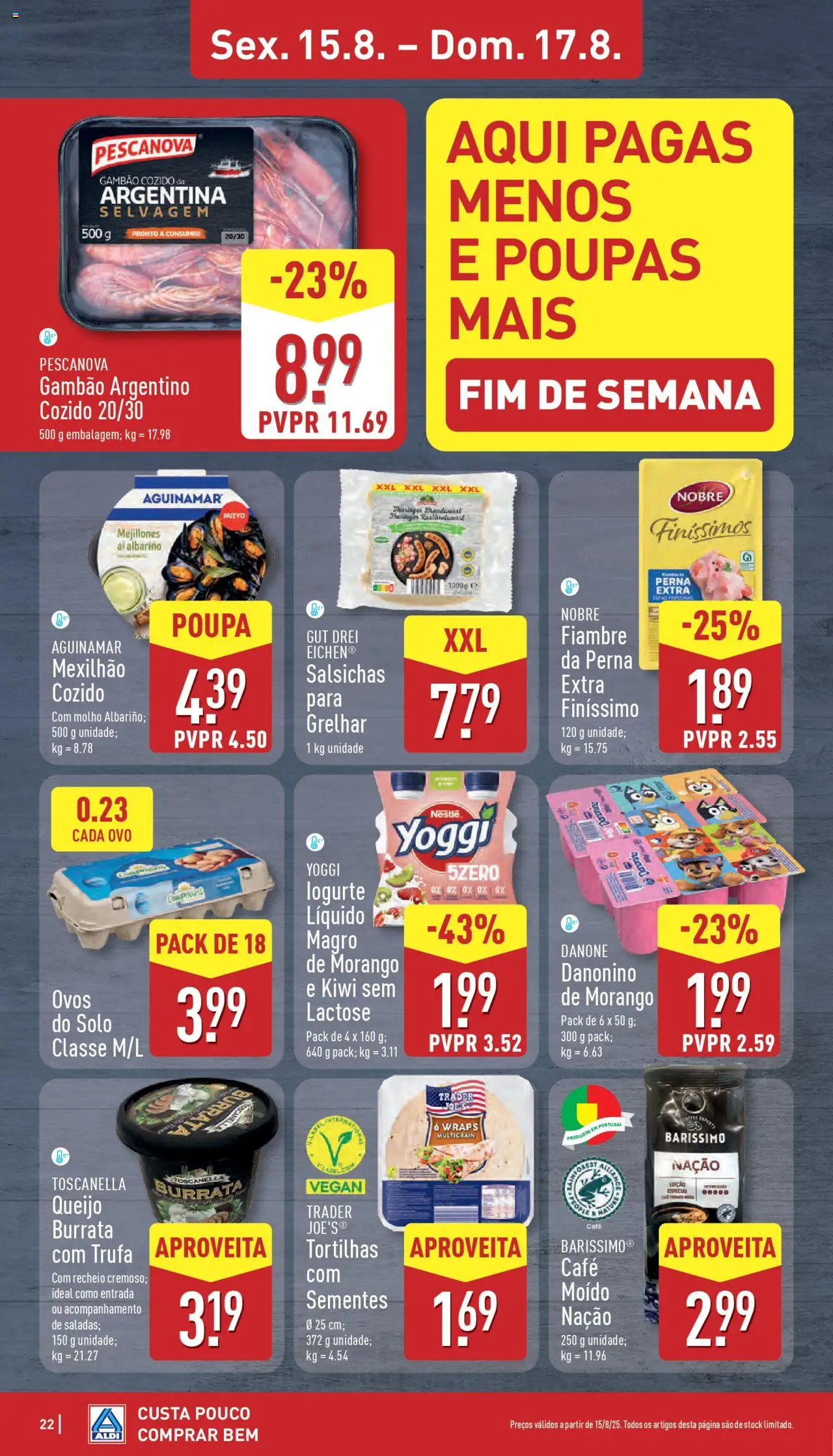 Aldi folheto │ válido de 11.08.2025 | Página: 22 | Produtos: Saladas, Queijo, Ovos, Kiwi