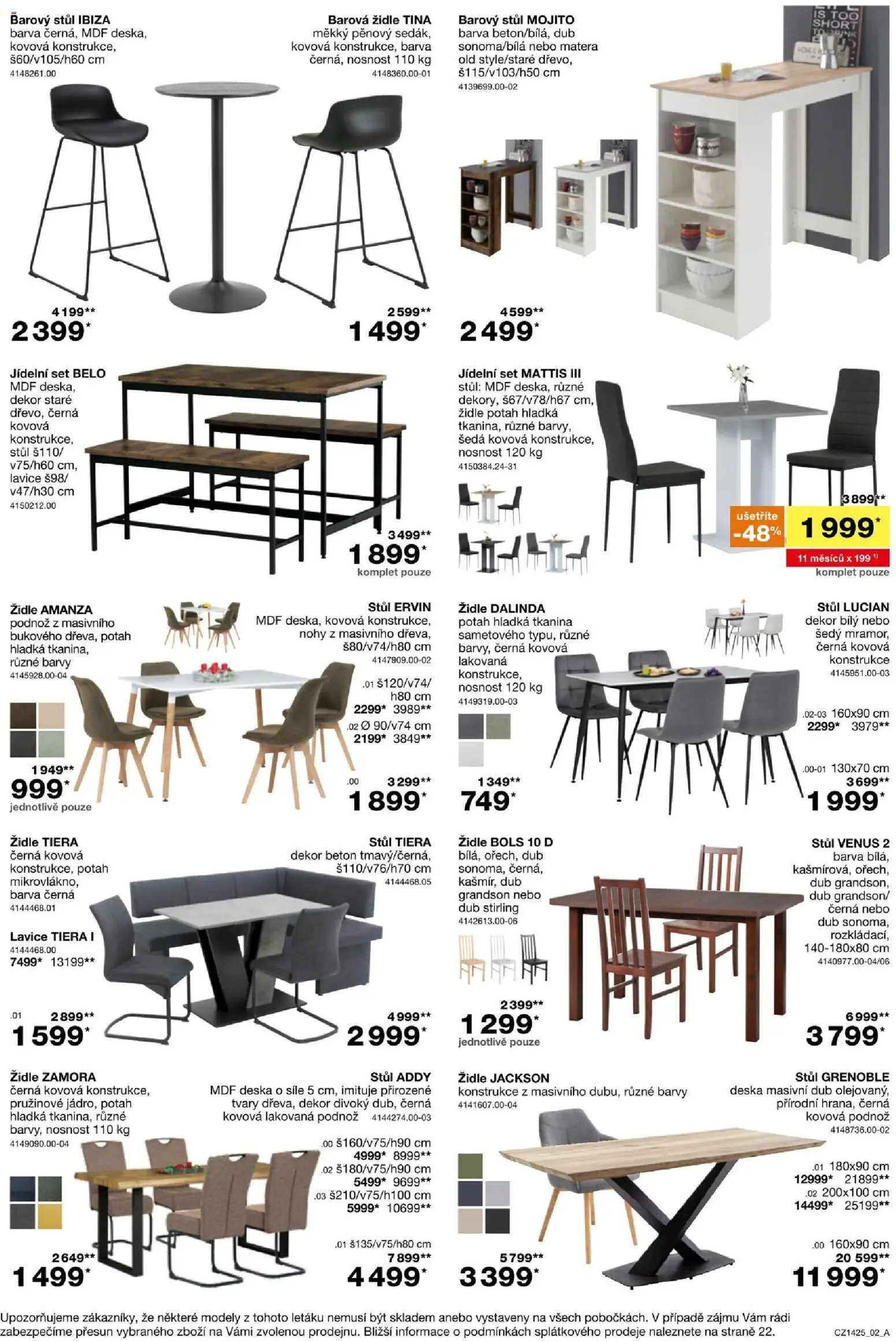Sconto nábytek leták od 05.11.2025 | Strana: 2 | Produkty: Jídelní set, Mojito, Modely, Barvy
