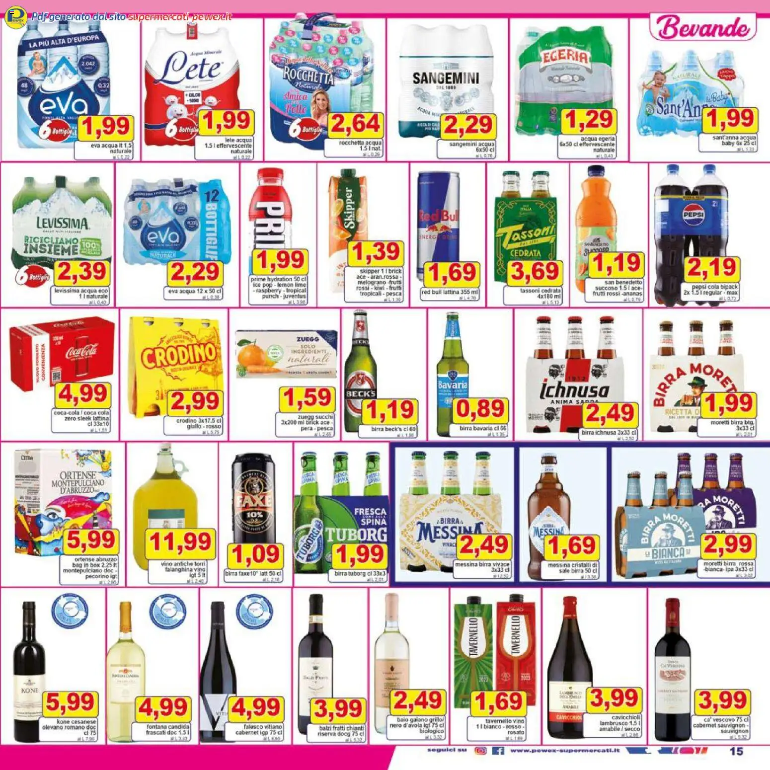 Volantino Pewex del 27.11.2025 | Pagina: 15 | Prodotti: Sale, Ananas, Pera, Cedrata