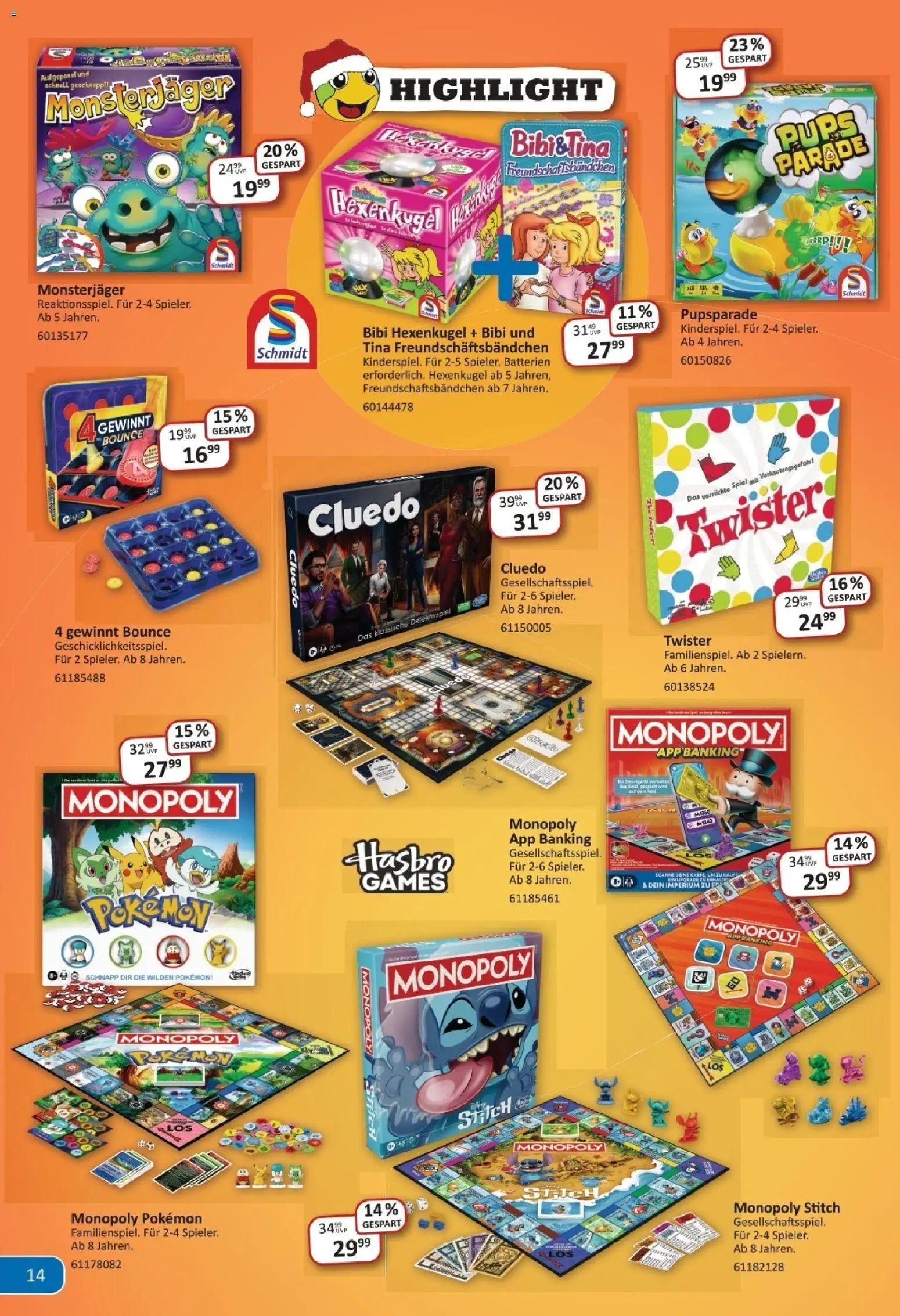 Vedes Weihnachtsflyer  – gültig ab 19.11.2025 | Seite: 14 | Produkte: Spiel, Batterien