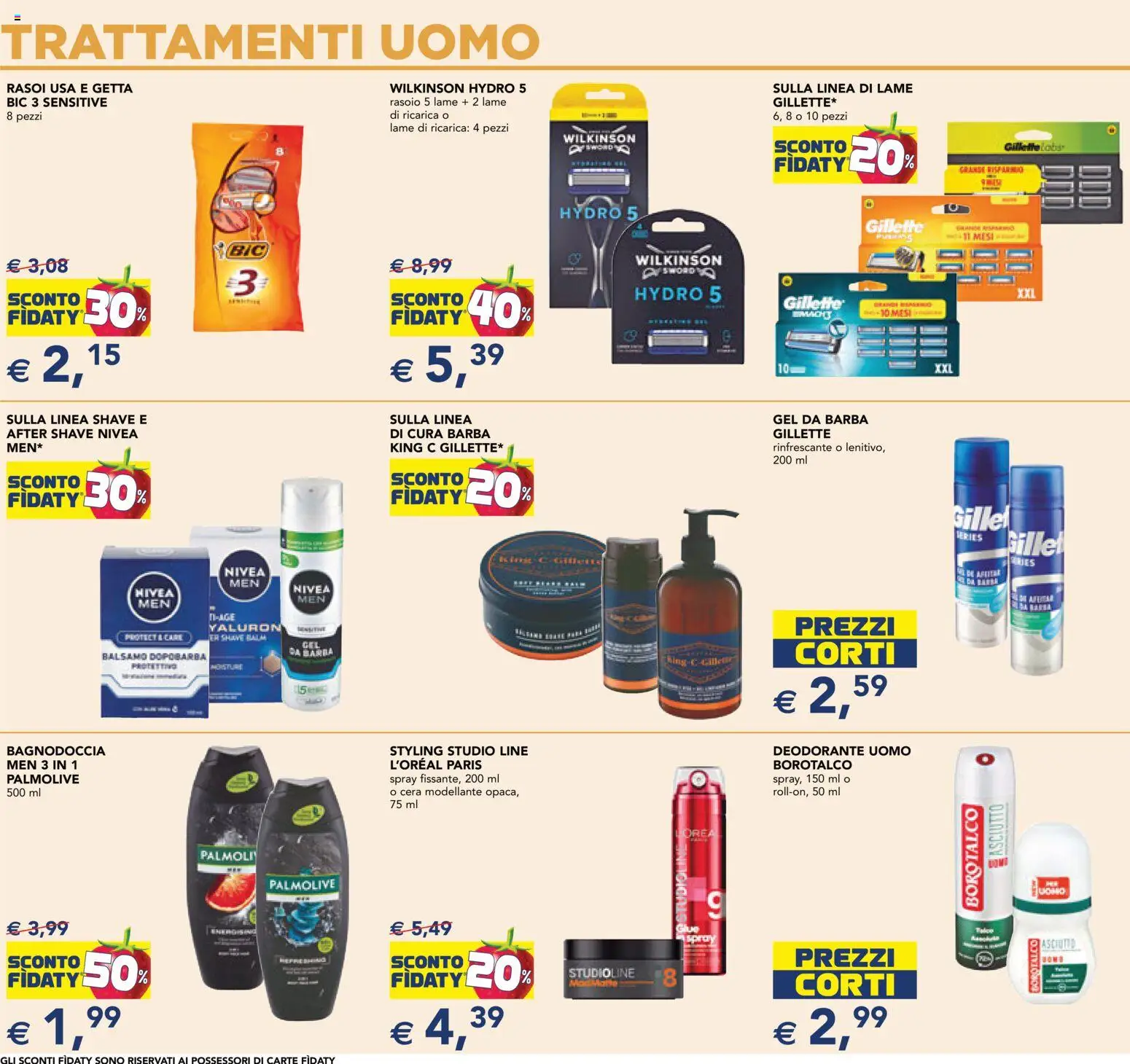 Volantino Esselunga S del 29.01.2026 | Pagina: 14 | Prodotti: Balsamo, Dopobarba, Rasoio, Deodorante