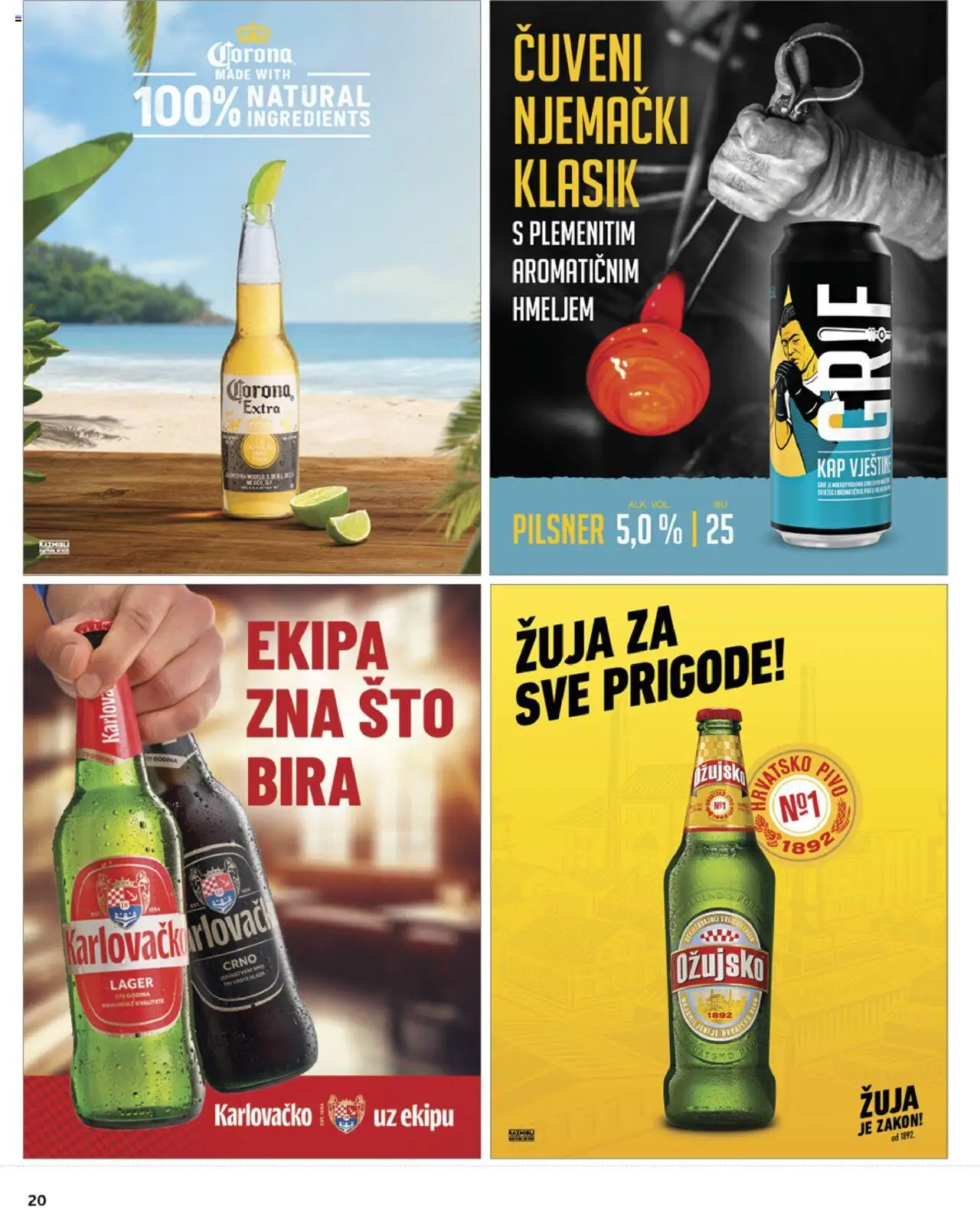 Konzum katalog | vrijedi od 15.09.2025 | Stranica: 20 | Proizvodi: Karlovačko, Ožujsko