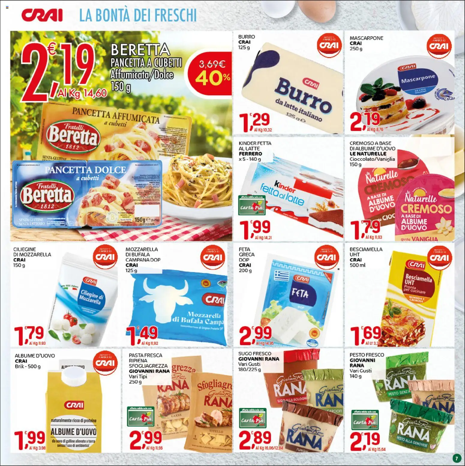 Volantino CRAI del 05.03.2026 | Pagina: 7 | Prodotti: Latte, Pesto, Mascarpone, Terra