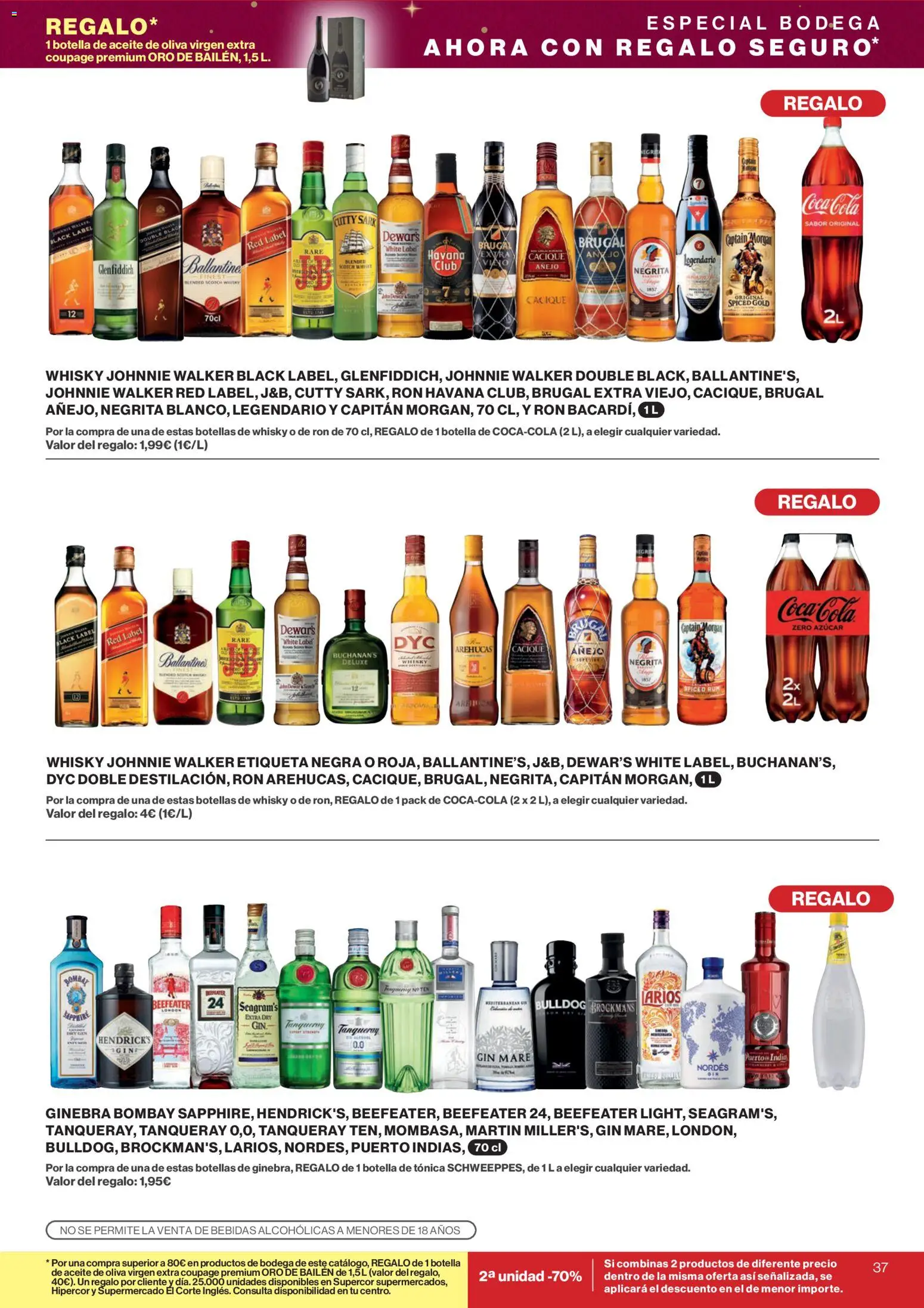 Supercor folleto │ válido desde el 18.12.2025 | Página: 37 | Productos: Ron, Aceite, Aceite de oliva, Whisky