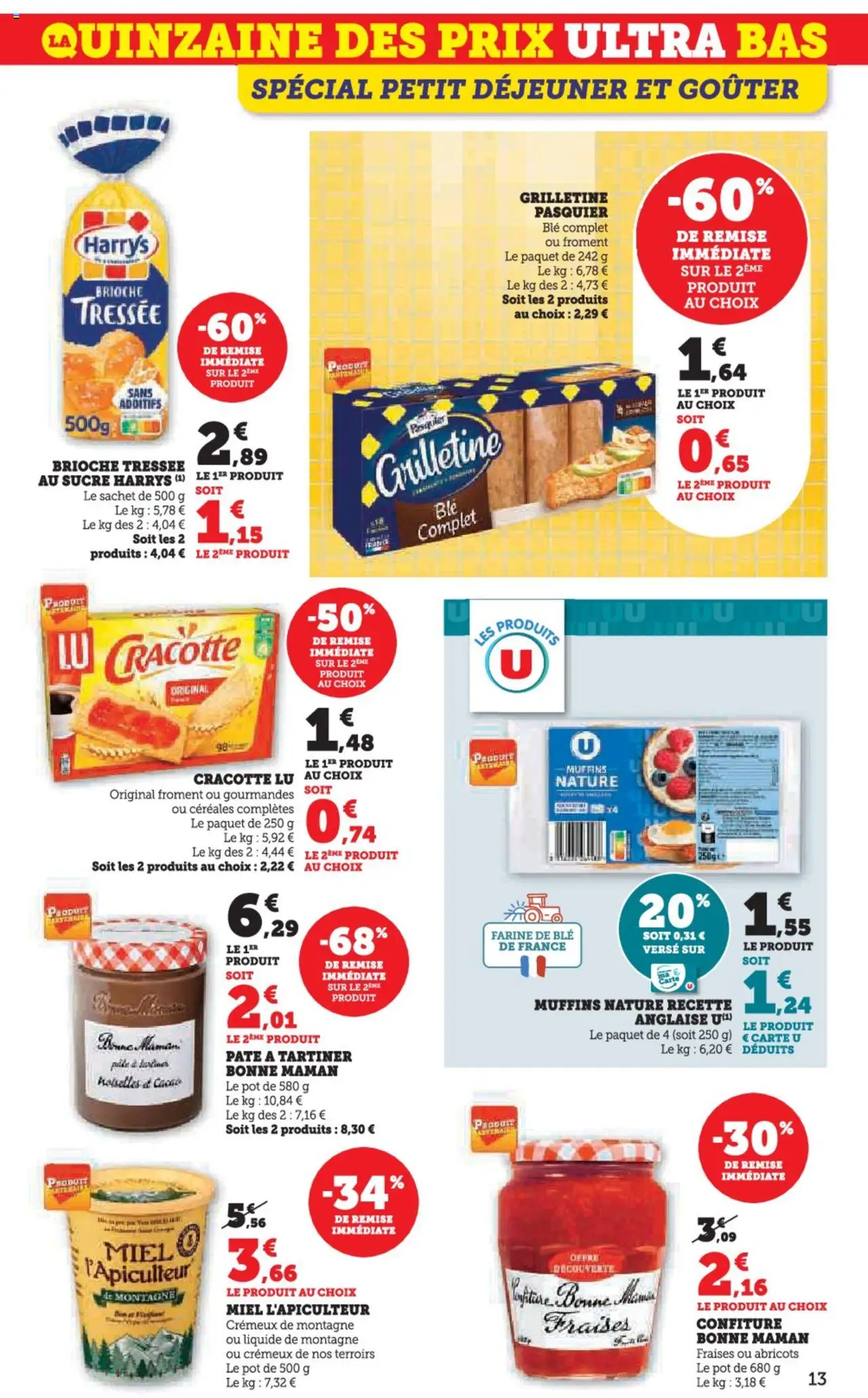  | Page: 13 | Produits: Farine, Pâte à tartiner, Fraises, Céréales