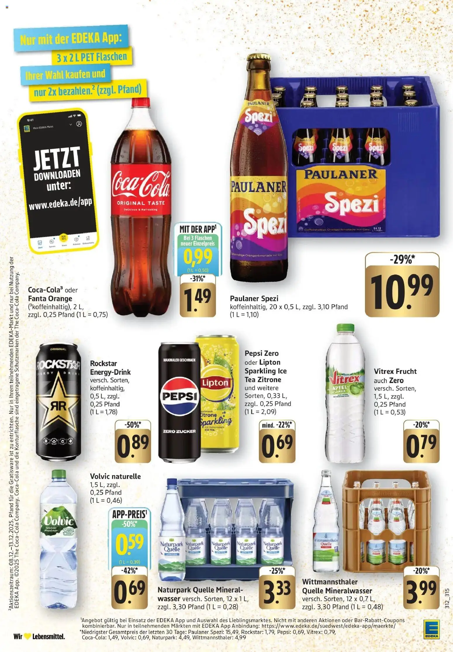 Edeka prospekt Ettenheim	 – gültig ab 08.12.2025 | Seite: 24 | Produkte: Energy, Paulaner spezi, Wasser, Pepsi