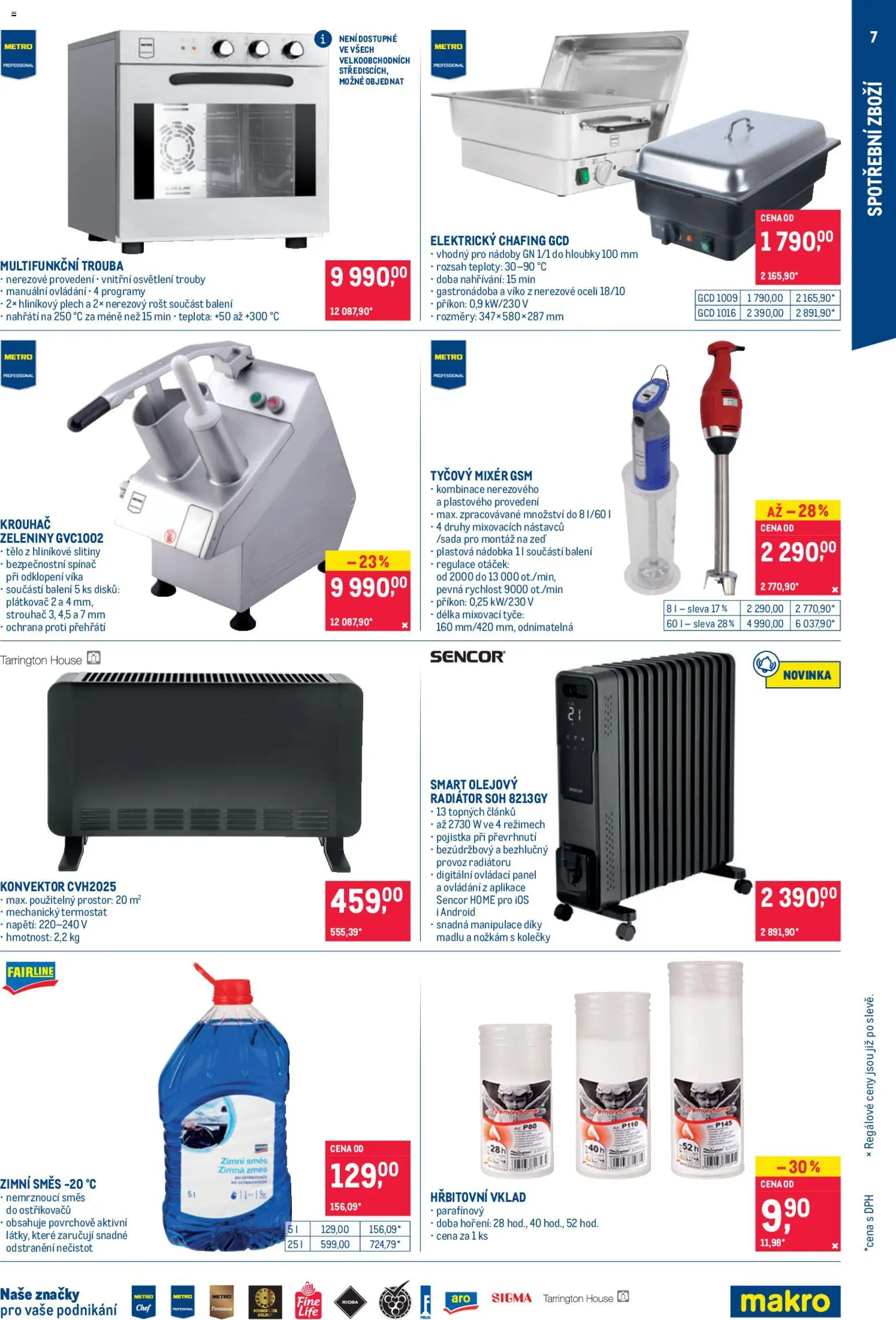 Makro leták - Spotřební zboží od 17.12.2025 | Strana: 7 | Produkty: Tyčový mixér, Trouba, Mixér, Radiátor