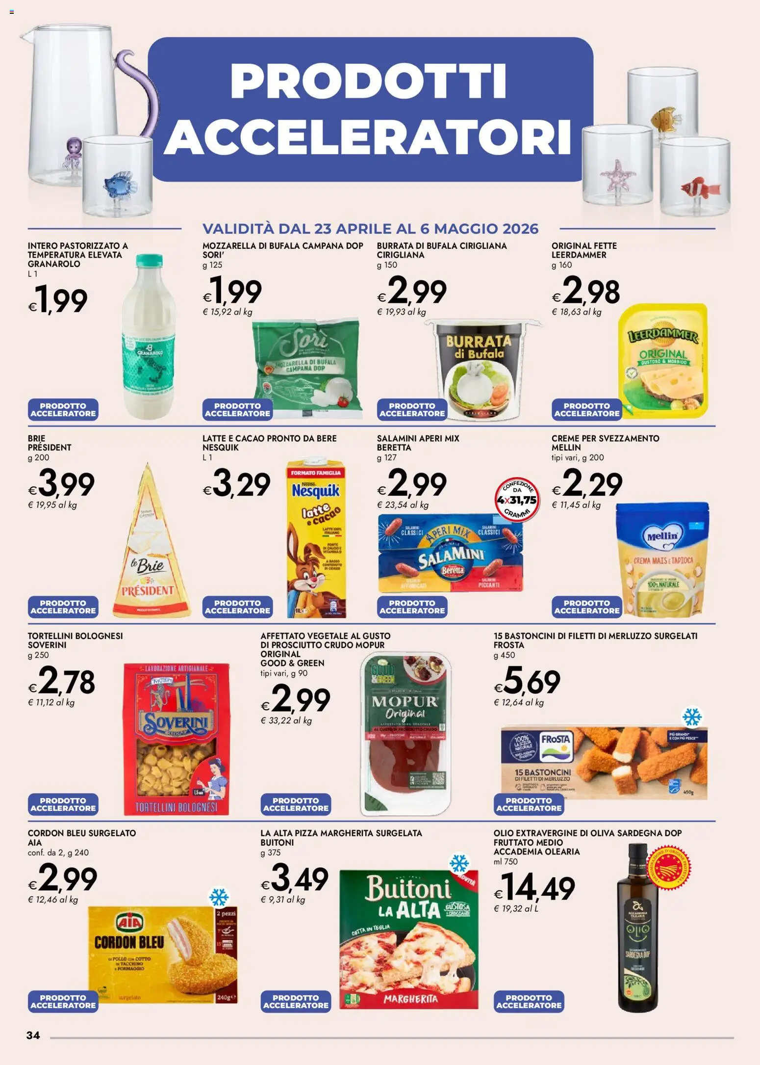 Volantino bennet del 23.04.2026 | Pagina: 34 | Prodotti: Teglia, Pollo, Merluzzo, Mais