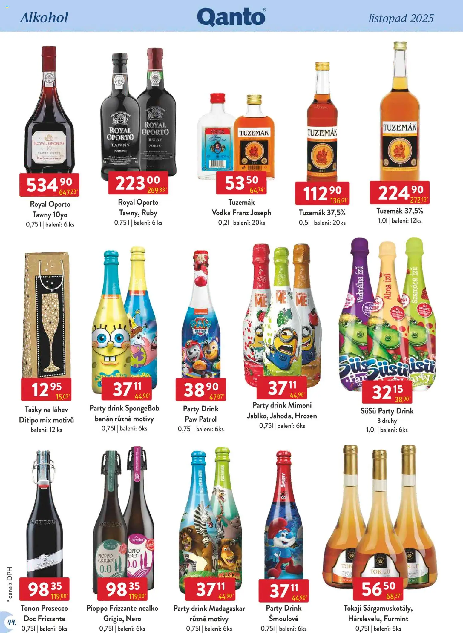 Astur & Qanto - Leták - Velkoobchod 11/2025 od 01.11.2025 | Strana: 44 | Produkty: Banán, Mimoni, Tuzemák, Láhev