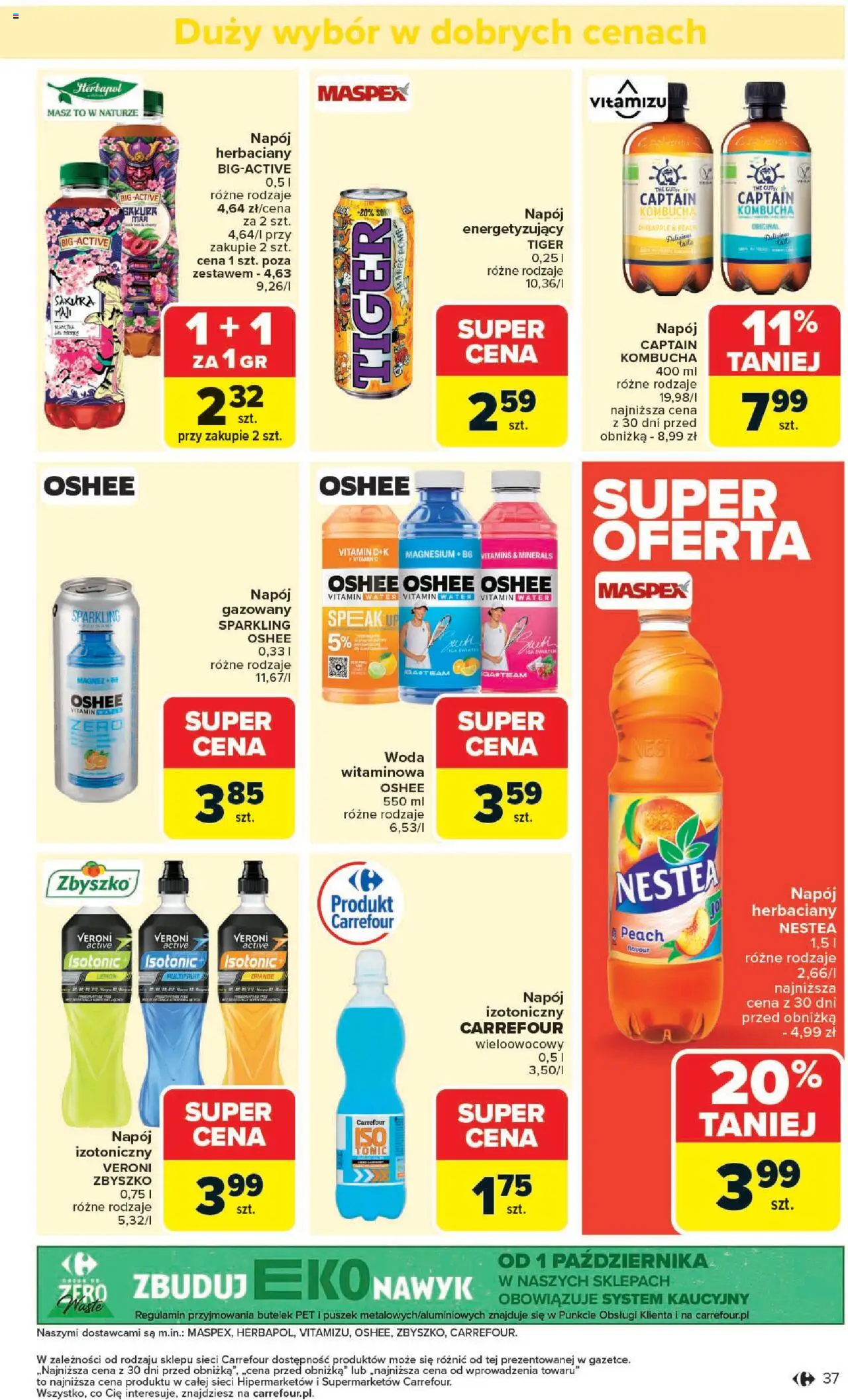 Carrefour Gazetka od 20.10.2025 | Strona: 39 | Produkty: Mango, Sok, Kombucha, Woda