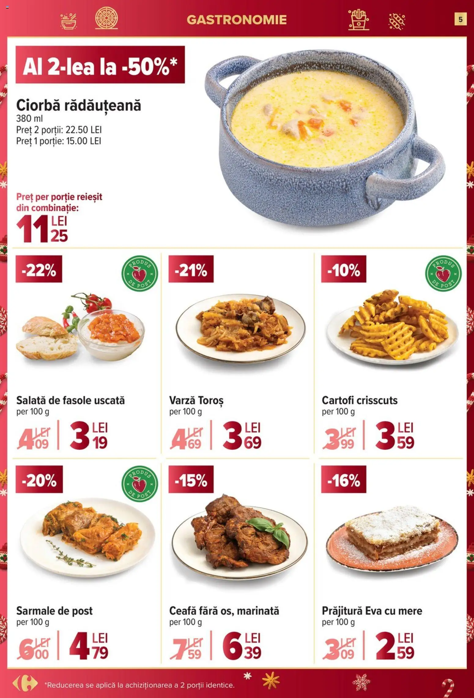 Noul catalog Carrefour – valabil de la 10.12.2025 | Pagină: 5 | Produse: Varză, Prăjitură, Mere, Salată