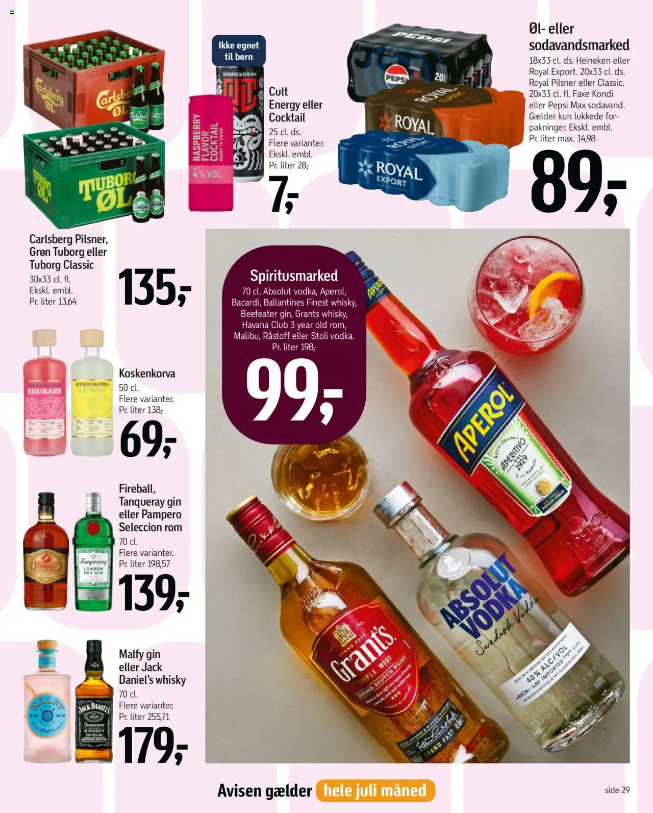 Føtex Tilbudsavis gyldig fra 27.06.2025 | Side: 37 | Produkter: Øl, Whisky, Faxe Kondi, Pepsi Max