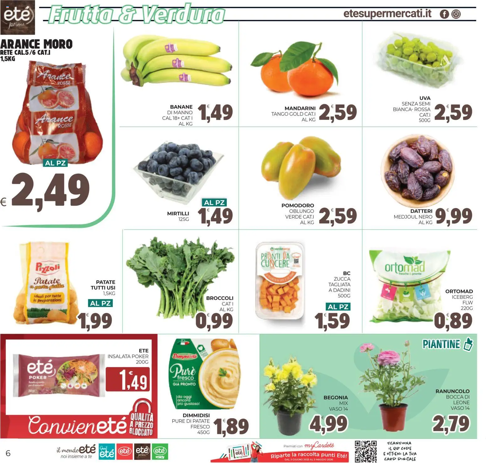 Volantino Eté del 18.02.2026 | Pagina: 6 | Prodotti: Patate, Frutta, Pomodoro, Broccoli