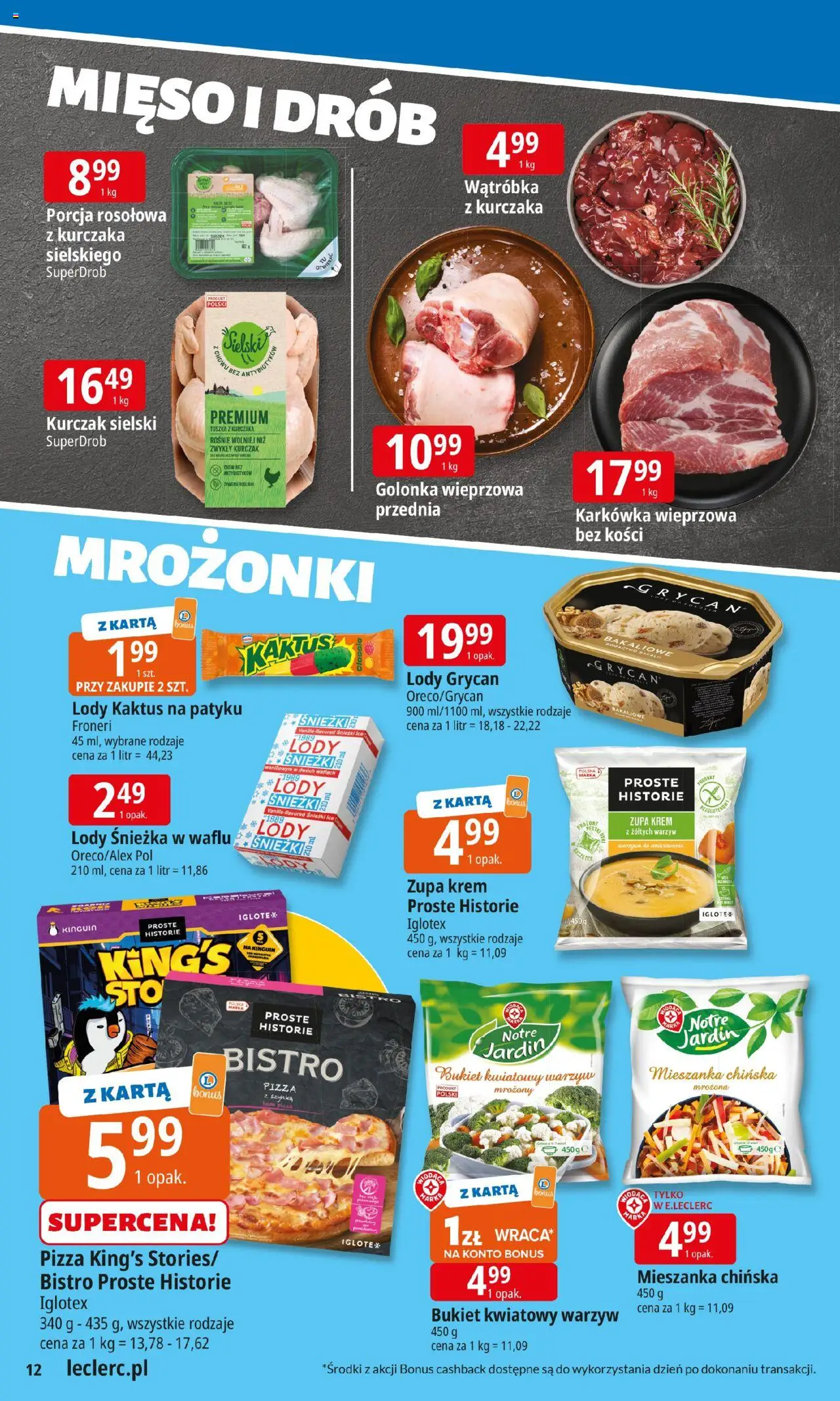 E.Leclerc Gazetka - Warszawa Ursynów od 08.09.2025 | Strona: 12 | Produkty: Karkówka, Kurczak, Karkówka wieprzowa, Warzywa