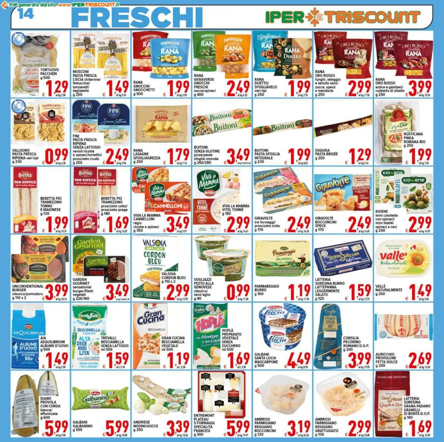 Volantino Ipertriscount del 29.10.2025 | Pagina: 14 | Prodotti: Pasta sfoglia, Latte, Paccheri, Pecorino