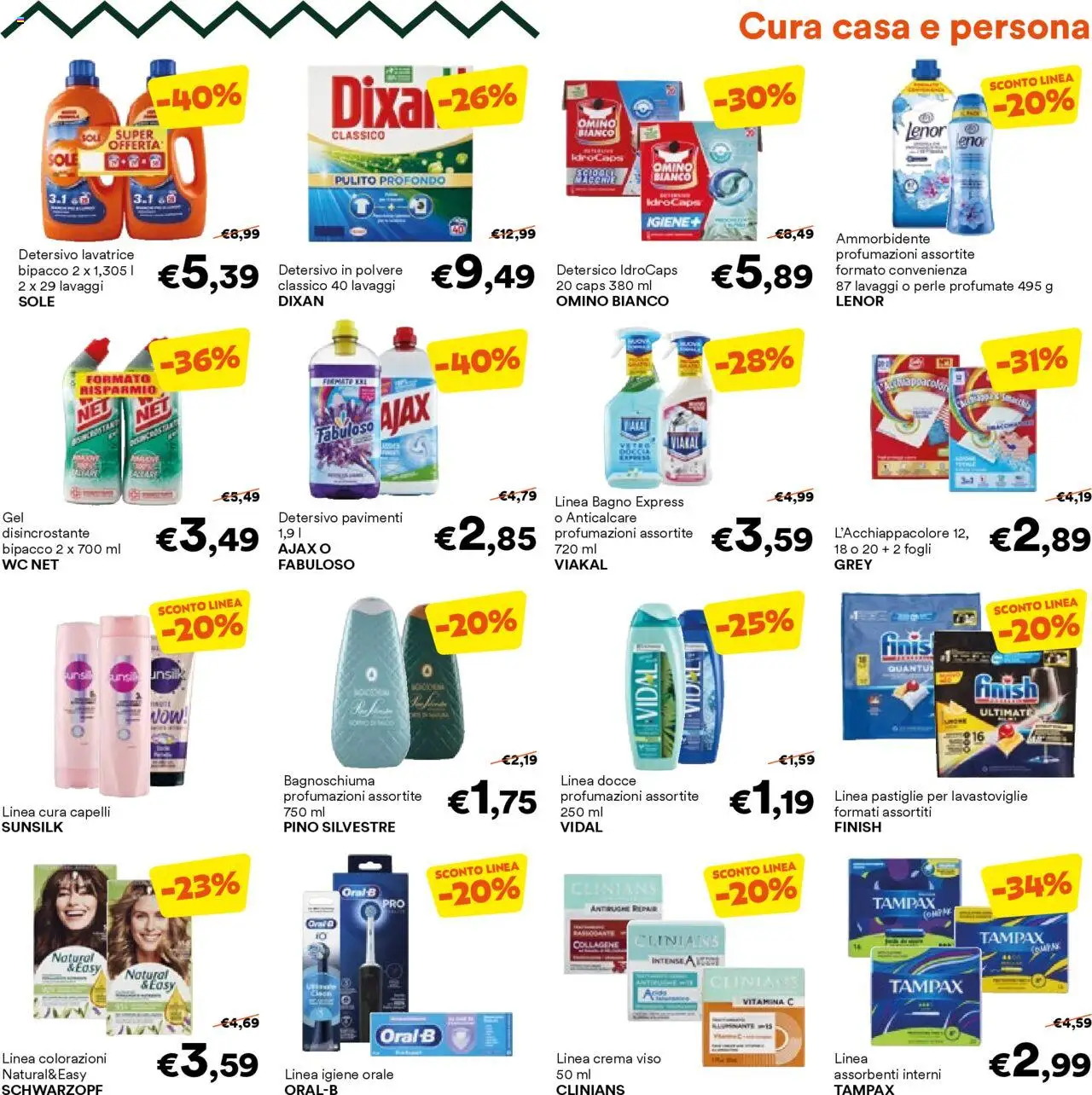 Volantino Unes del 10.09.2025 | Pagina: 7 | Prodotti: Detersivo in polvere, Ammorbidente, Lavastoviglie, WC