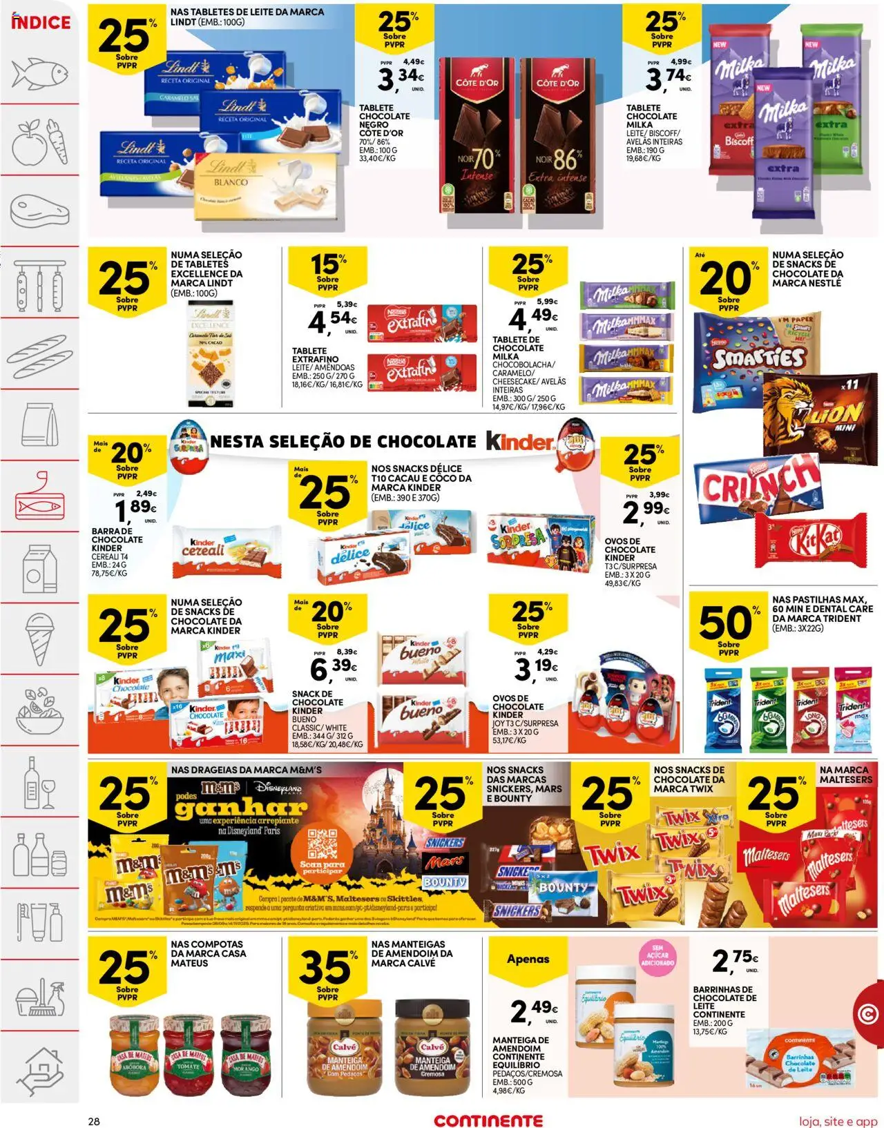 Continente folheto │ válido de 09.09.2025 | Página: 28 | Produtos: Avelãs, Leite, Nestlé, Açúcar