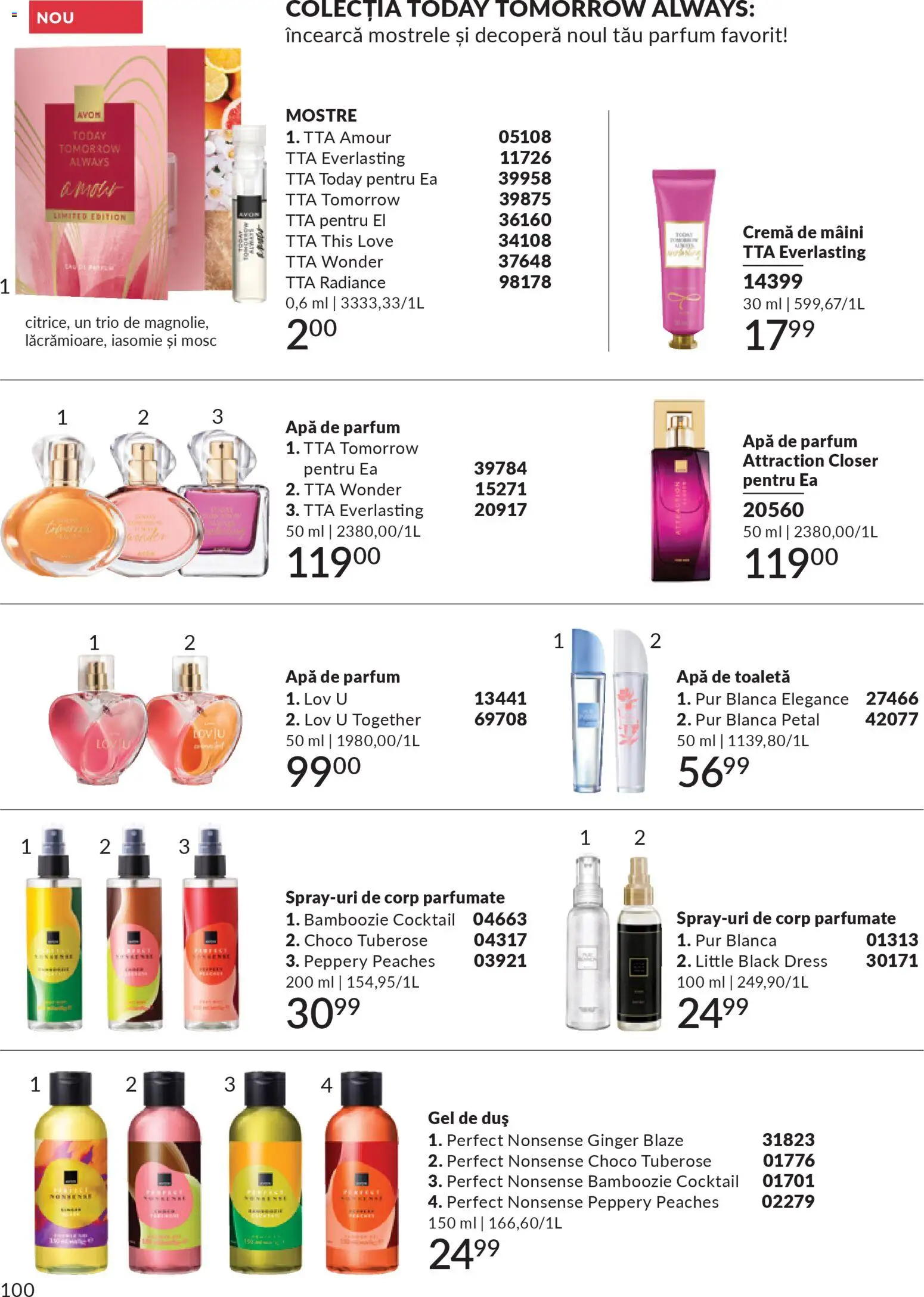 Noul catalog Avon – valabil de la 01.03.2026 | Pagină: 102 | Produse: Apă de parfum, Body, Toaletă, Cocktail