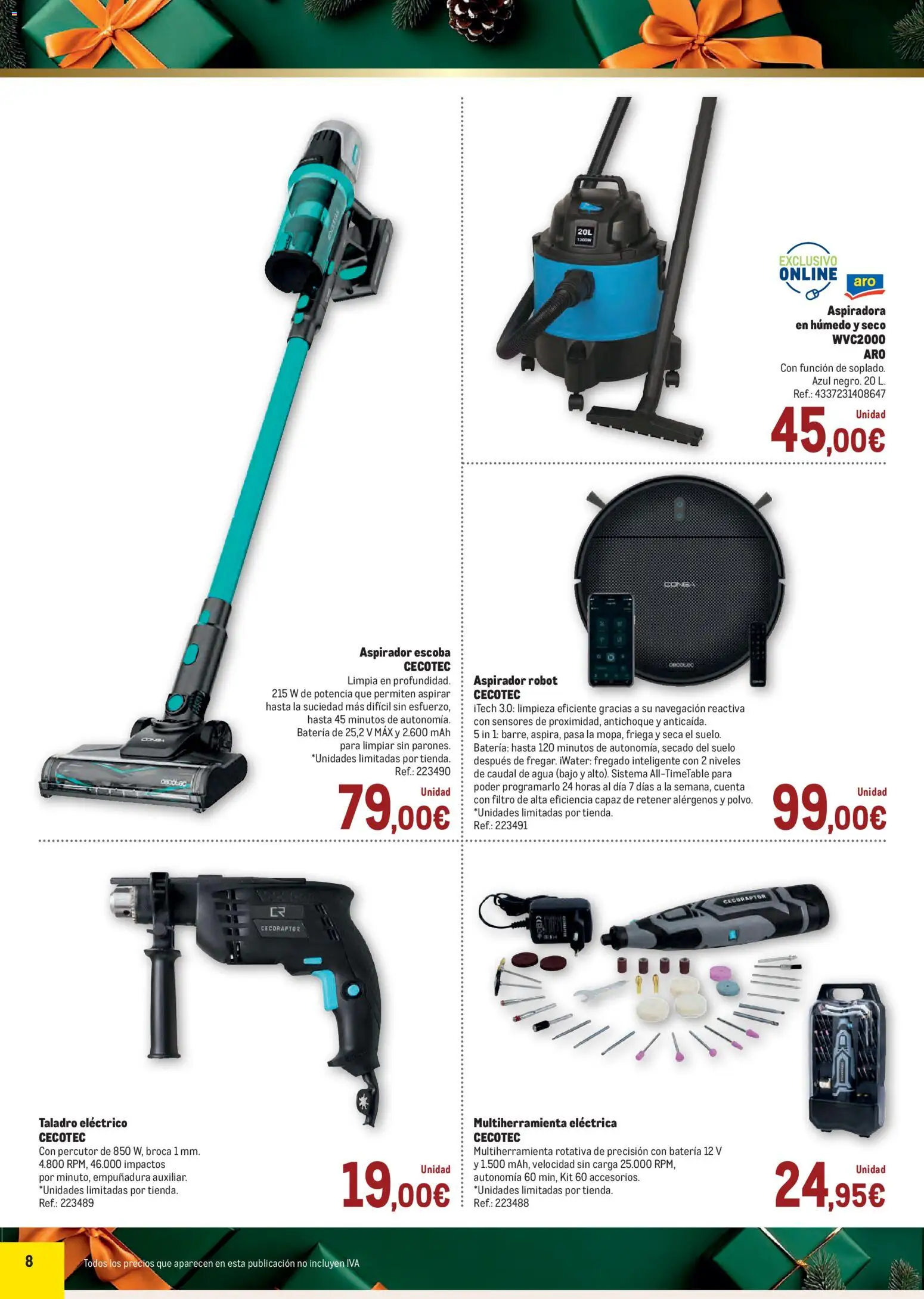 Makro - Ideas Regalos Península │ válido desde el 24.11.2025 | Página: 8 | Productos: Escoba, Robot, Aspirador, Batería