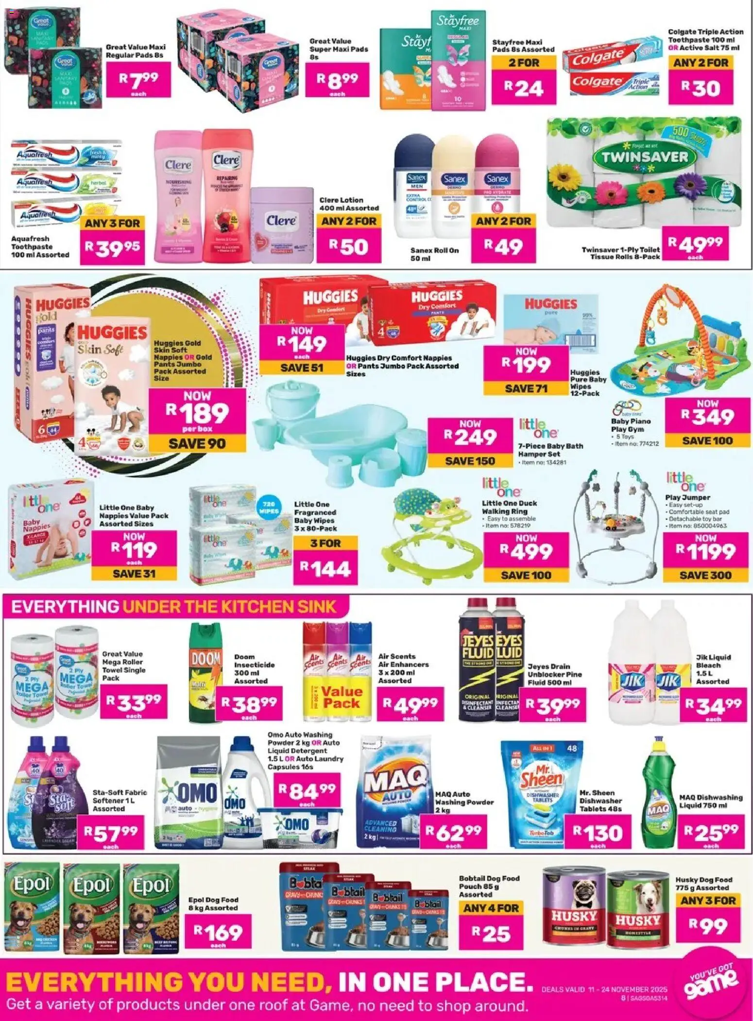 New Game catalogue – valid from 11.11.2025 | Page: 8 | Products: Toys, Toilet, Pads, Sink