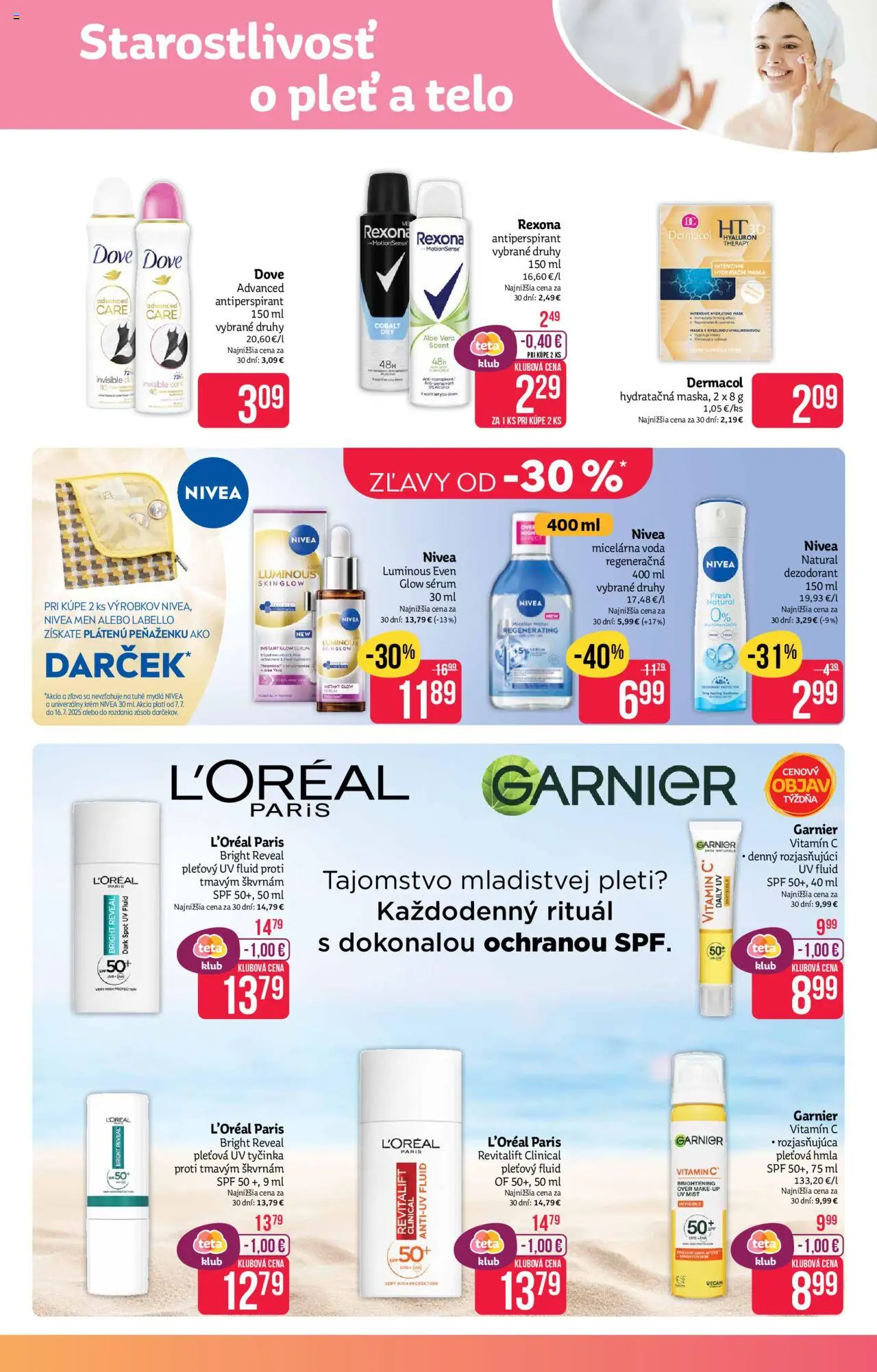 Teta drogerie leták │ platný od 07.07.2025 | Strana: 5 | Produkty: Dezodorant, Antiperspirant, Krém, Voda
