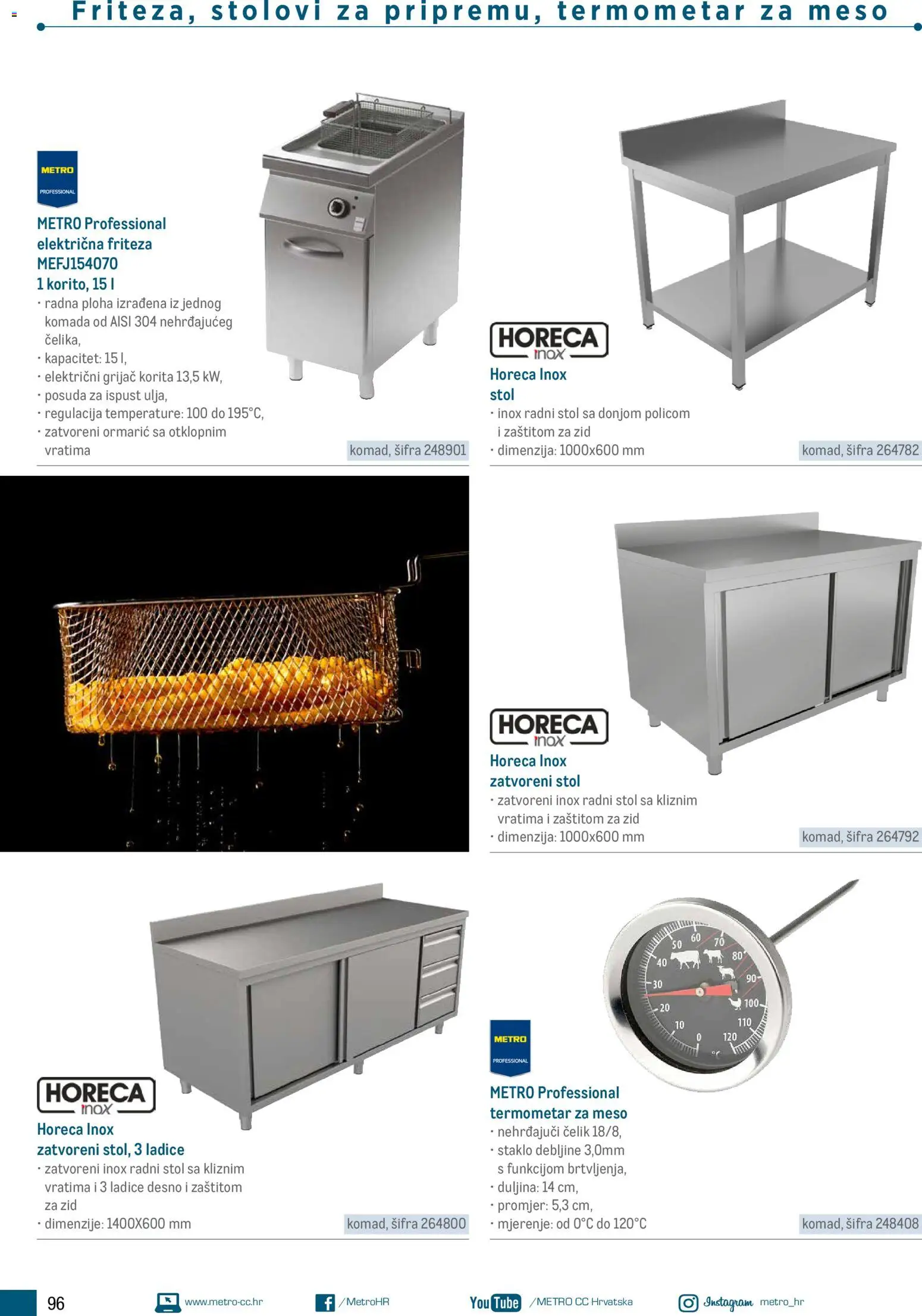 Metro katalog | vrijedi od 05.03.2026 | Stranica: 96 | Proizvodi: Termometar, Friteza, Meso, Ladice