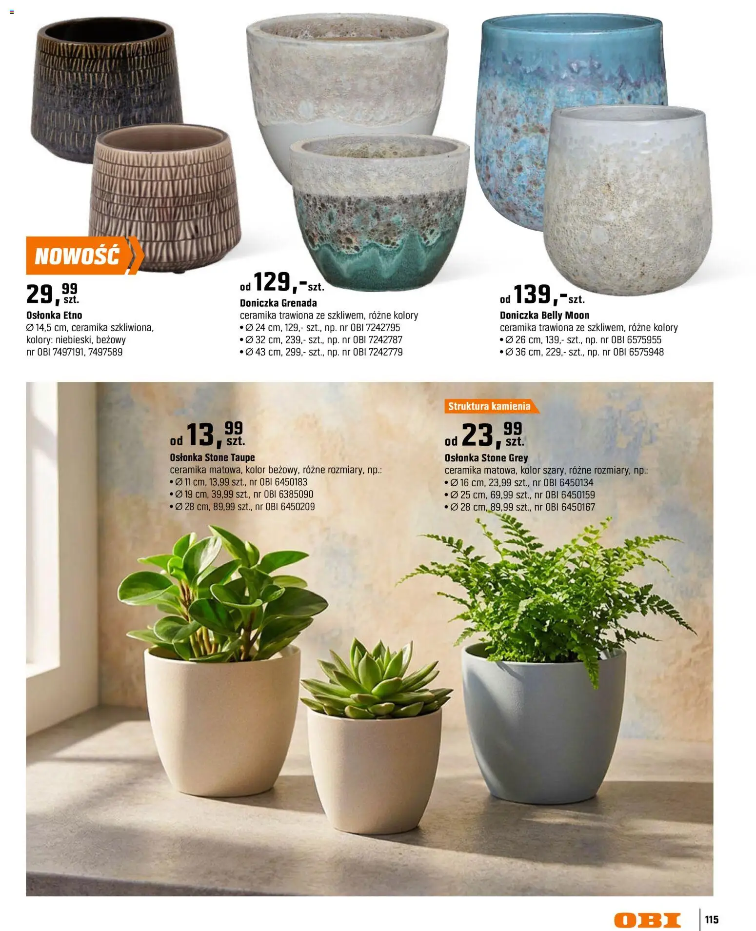OBI gazetka - Ogród od 11.03.2026 | Strona: 115 | Produkty: Doniczka