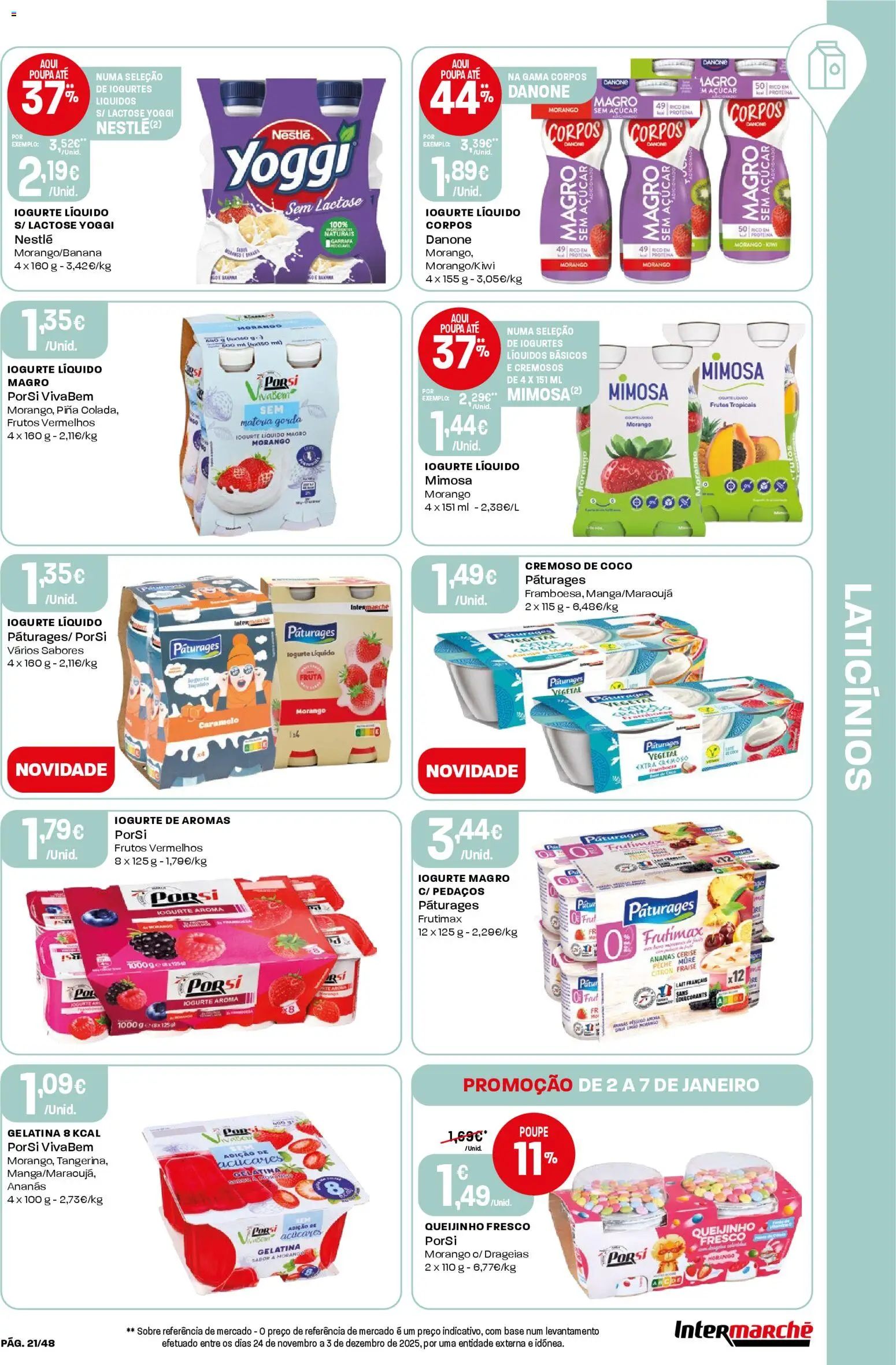 Intermarché folheto │ válido de 02.01.2026 | Página: 21 | Produtos: Iogurtes, Iogurte, Açúcar, Kiwi