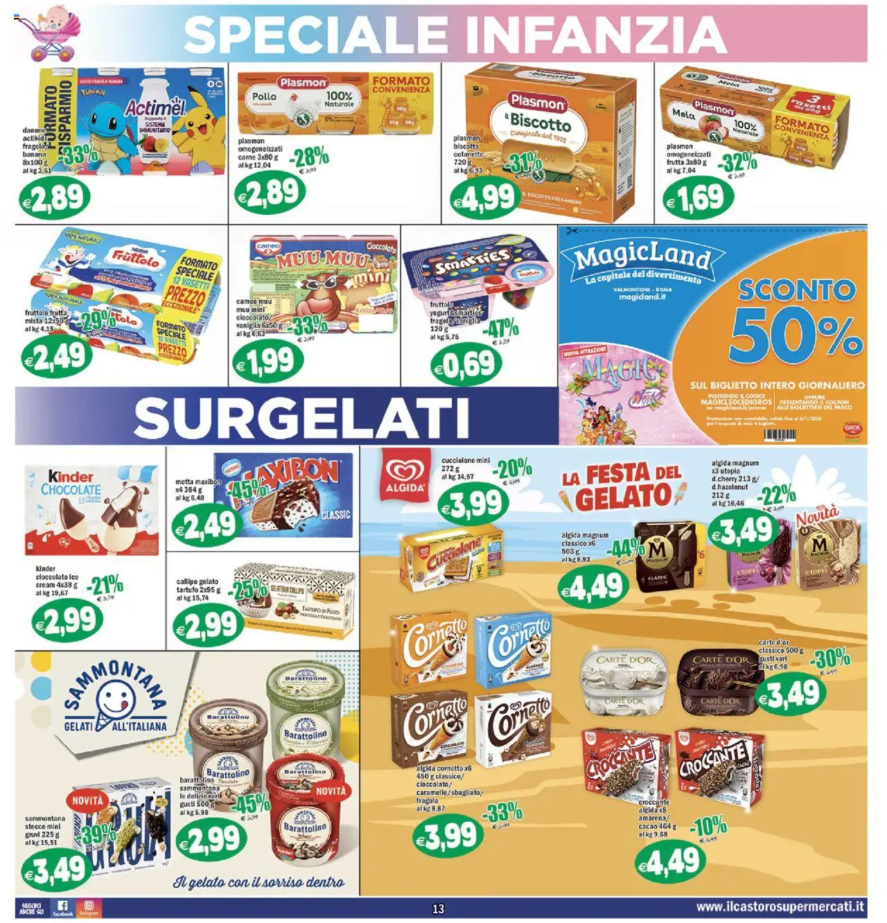 Volantino Il Castoro del 06.08.2025 | Pagina: 13 | Prodotti: Cioccolato, Cornetto, Gelato, Frutta