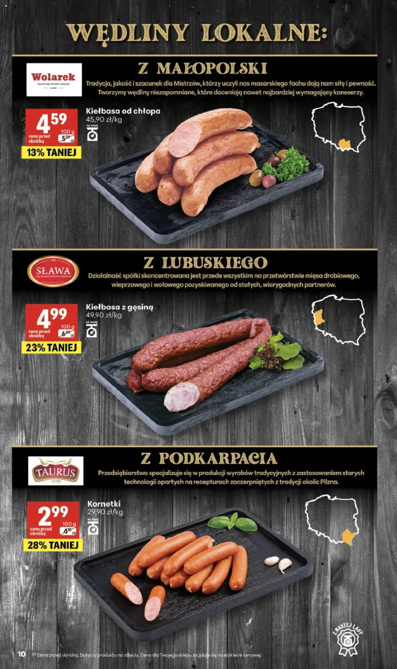 Delikatesy Centrum Gazetka od 19.02.2026 | Strona: 10 | Produkty: Kiełbasa, Wędliny