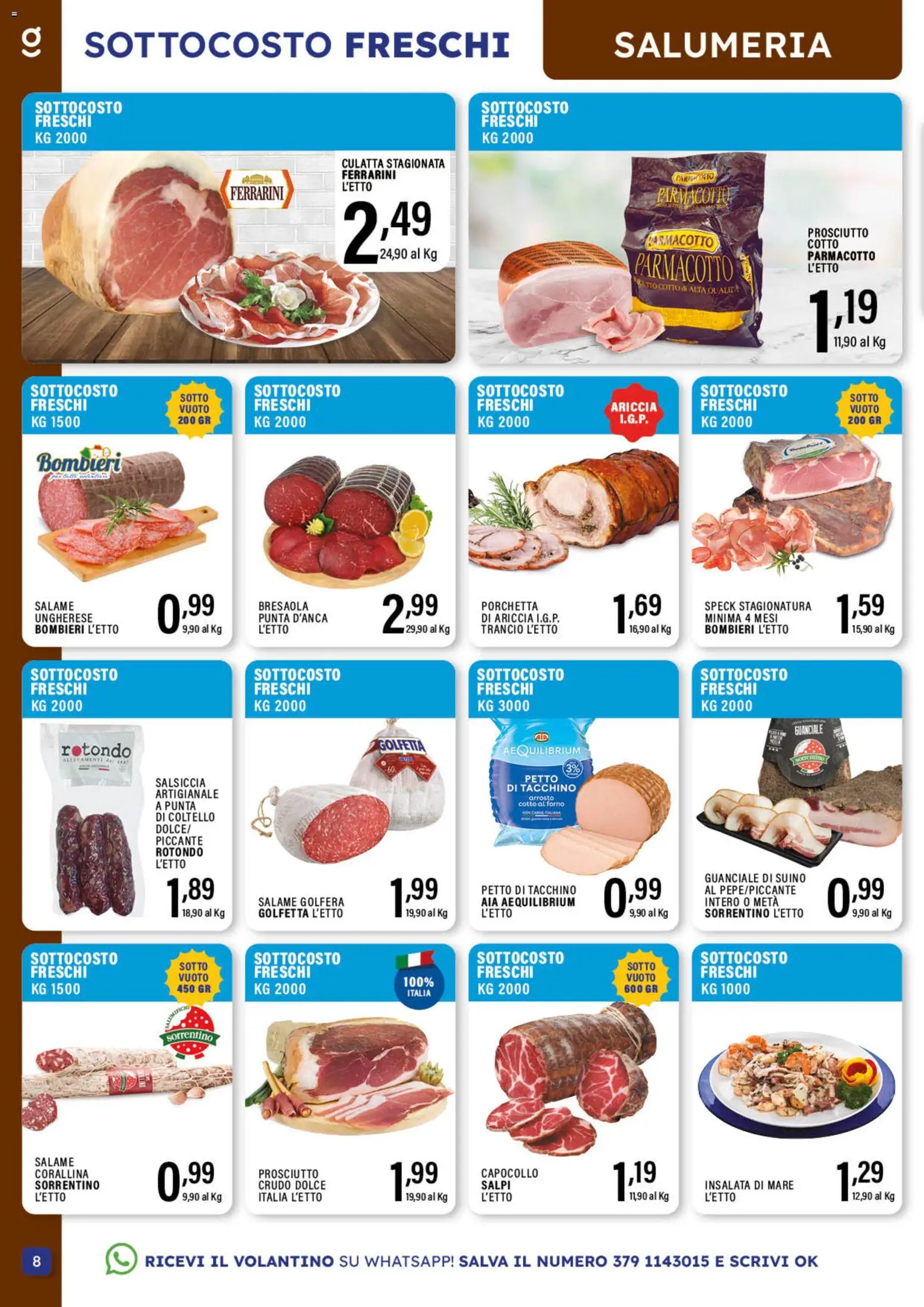 Volantino GECOP del 20.04.2026 | Pagina: 8 | Prodotti: Salame, Tacchino, Forno, Guanciale