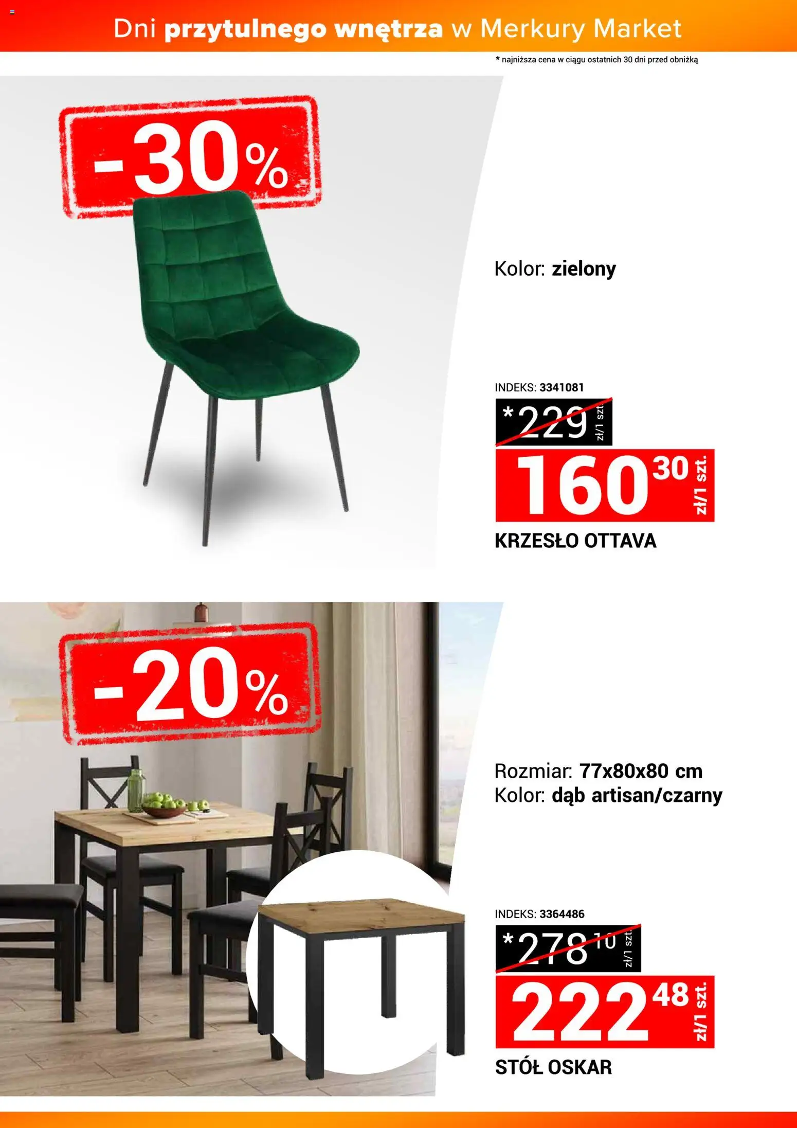 Merkury Market Gazetka - Dni przytulnego wnętrza od 22.11.2025 | Strona: 20 | Produkty: Stół, Krzesło