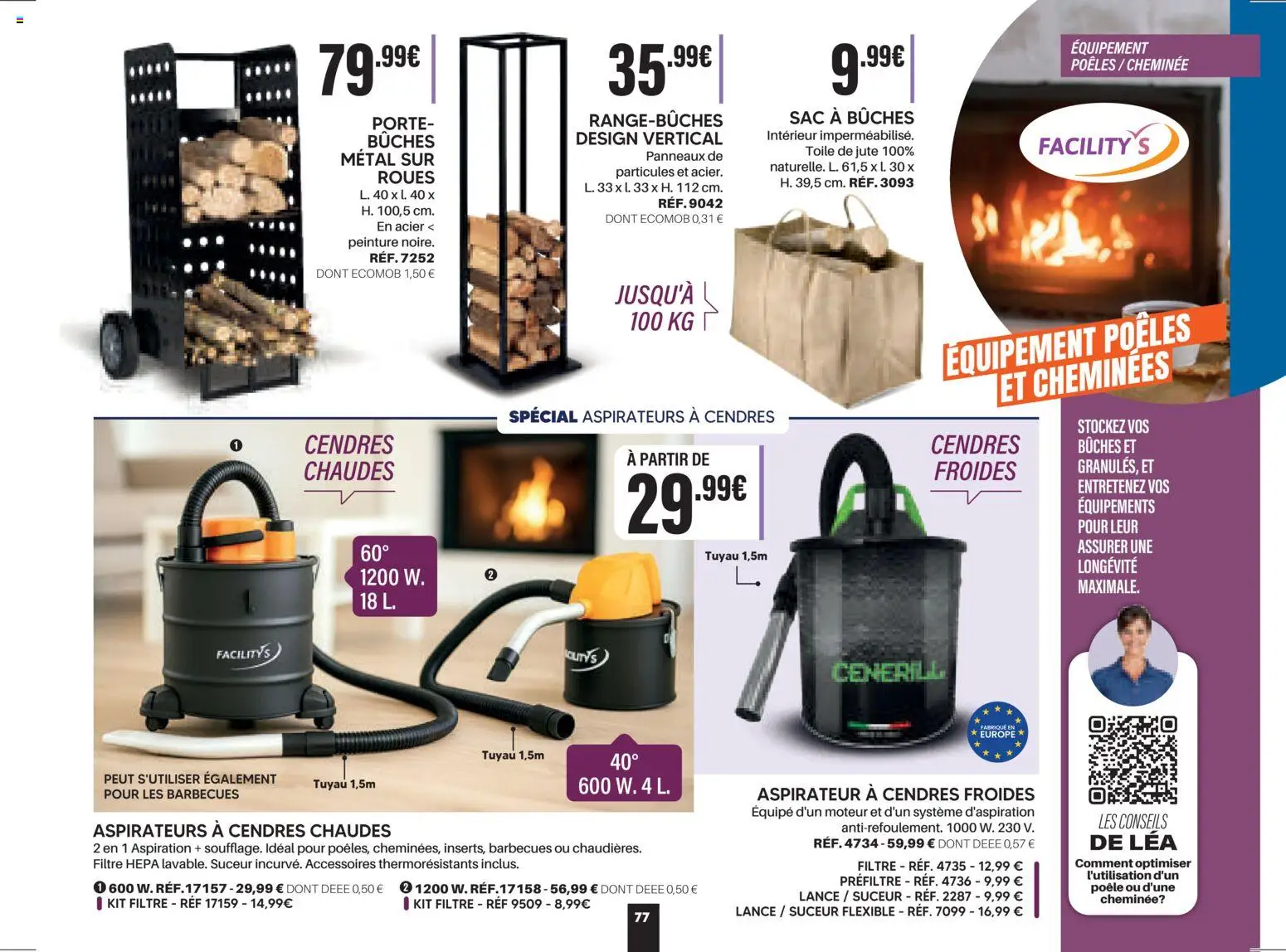 {H1} | Page: 77 | Produits: Filtre, Aspirateur, Tuyau, Porte