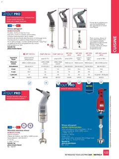 METRO - Prévisualisation de METRO - CHR Équipement valide à partir de 01.01.2025 | Page: 123 | Produits: Couteau, Mixeur plongeant, Poids, Robot