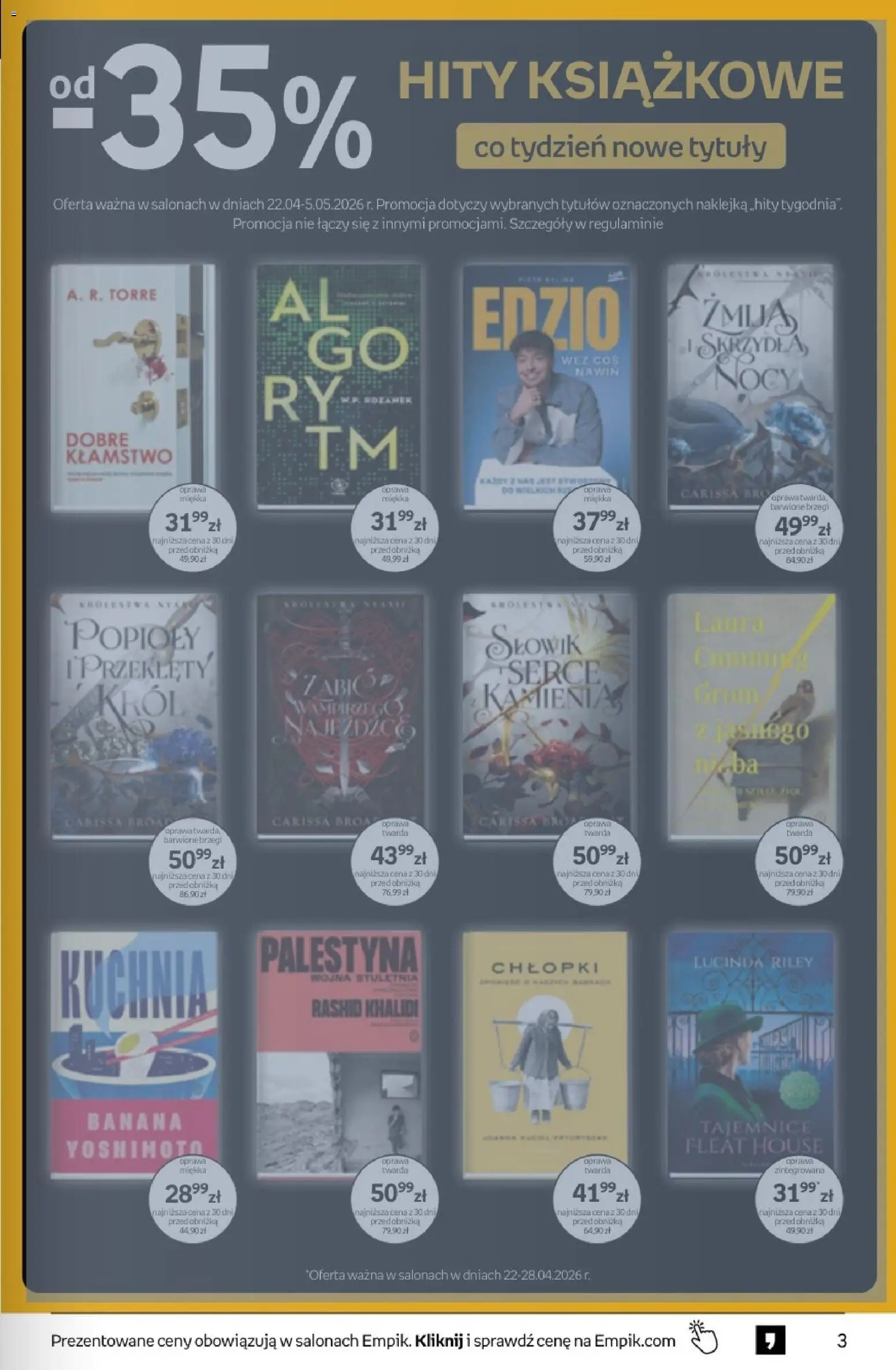 Empik promocje - Tom kultury Książki od 22.04.2026 | Strona: 3