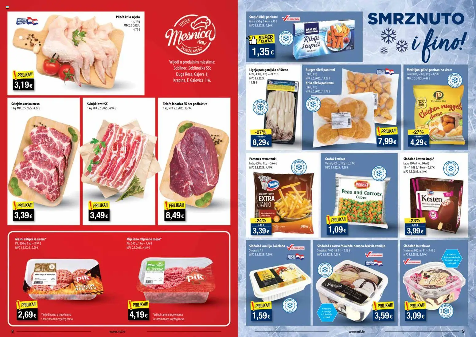 NTL katalog | vrijedi od 05.11.2025 | Stranica: 5 | Proizvodi: Šumsko voće, Sladoled, Grašak, Lopatica