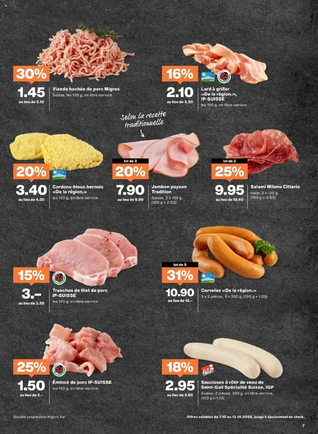 Migros Aktionen FR – gültig ab 07.10.2025 | Seite: 7 | Produkte: Salami, Griller